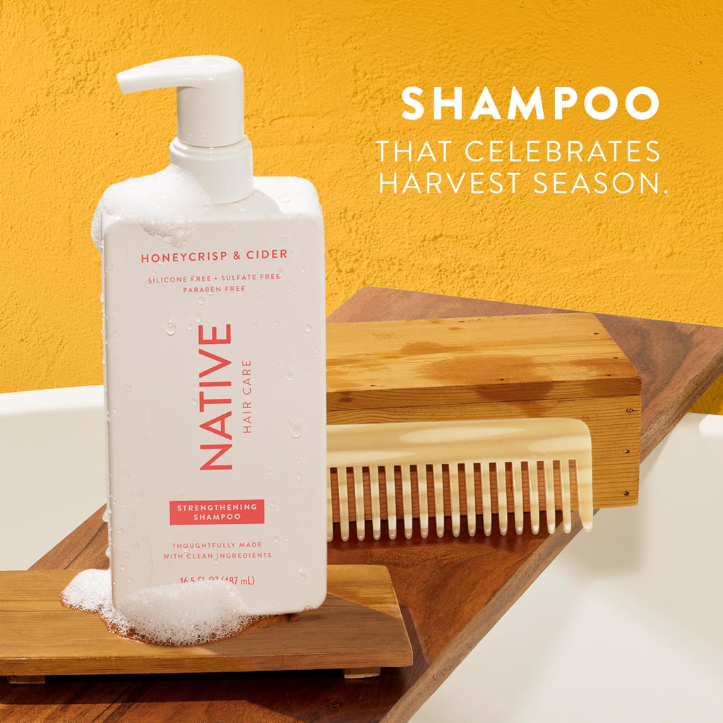 Native 3-Piece Honey Crisp & Cider Bundle – Shampoo, Conditioner & Body Wash, 51 oz, Sulfate-Free