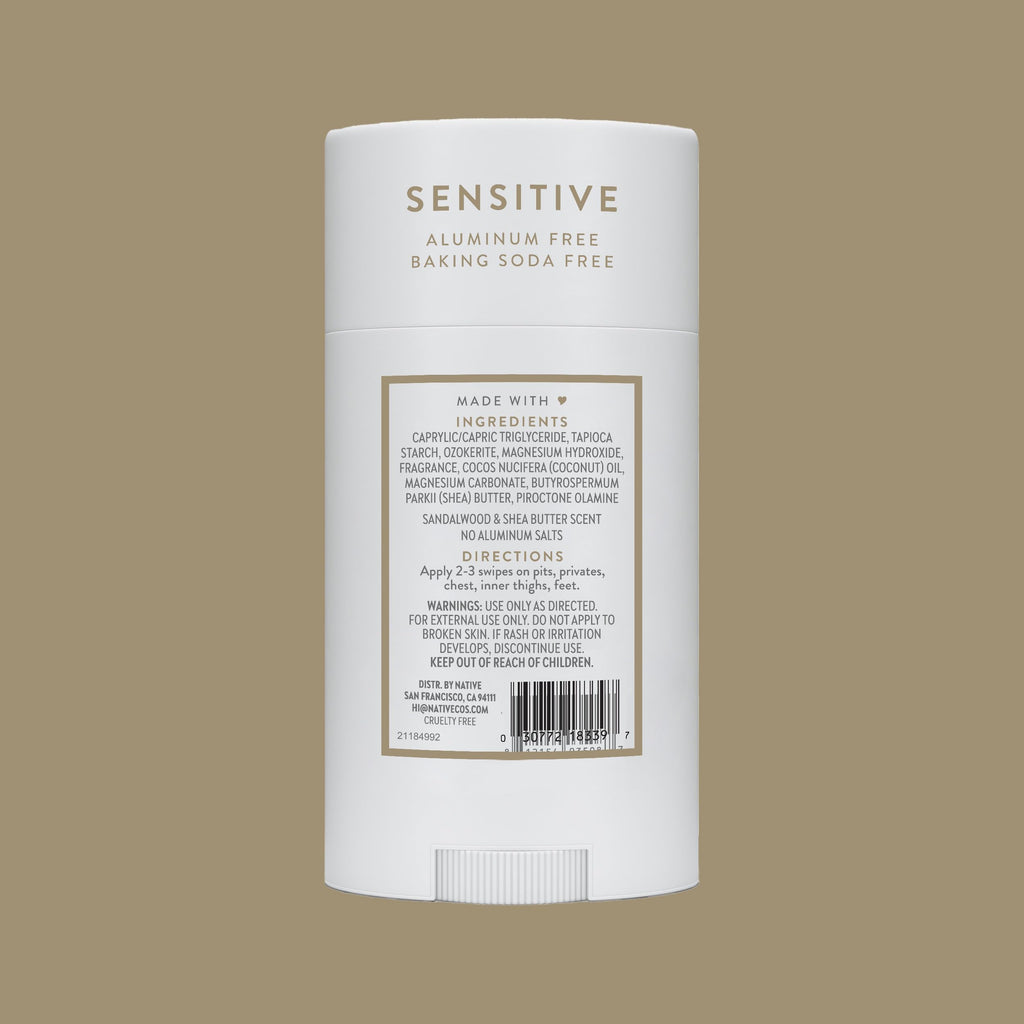 Native Sandalwood & Shea Butter Whole Body Deodorant – Sensitive, 2.4 oz