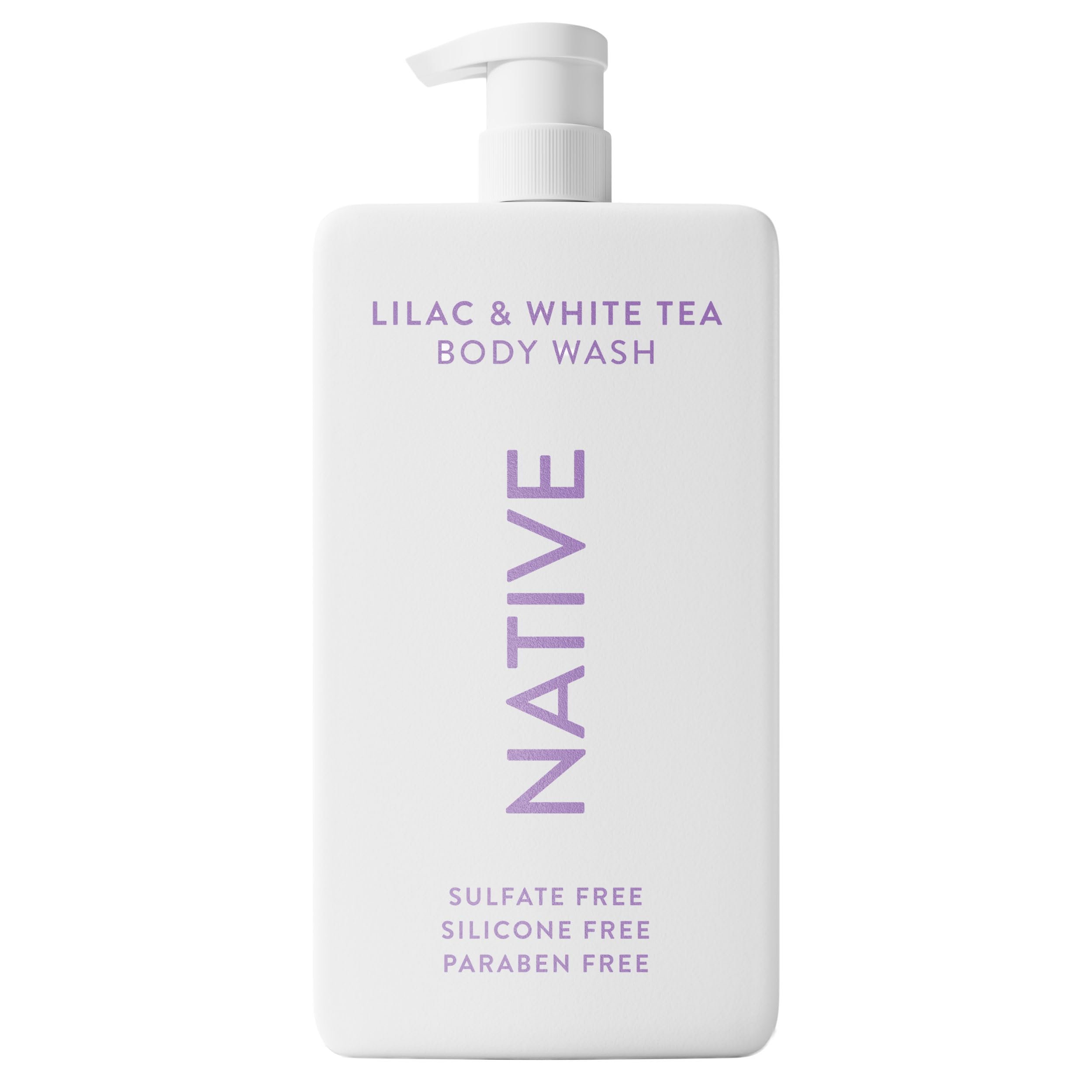 Native Sulfate-Free Body Wash Lilac & White Tea, 36 oz | Plant-Based, Gentle Cleanser
