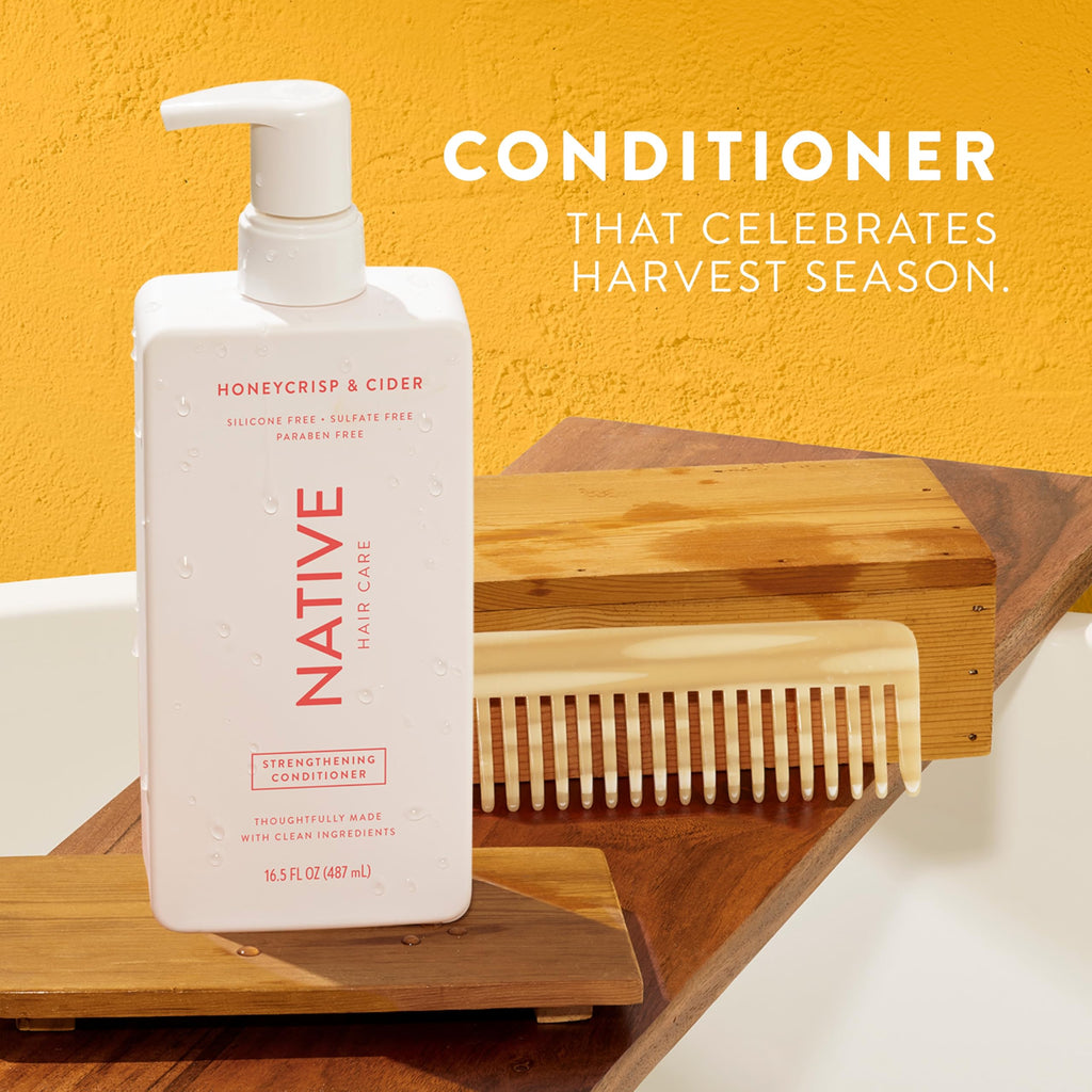 Native 3-Piece Honey Crisp & Cider Bundle – Shampoo, Conditioner & Body Wash, 51 oz, Sulfate-Free