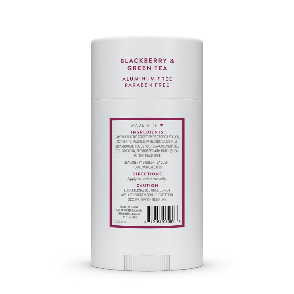 Native Blackberry & Green Tea Deodorant 2.65oz — Aluminum-Free, Up to 72-Hour Odor Protection