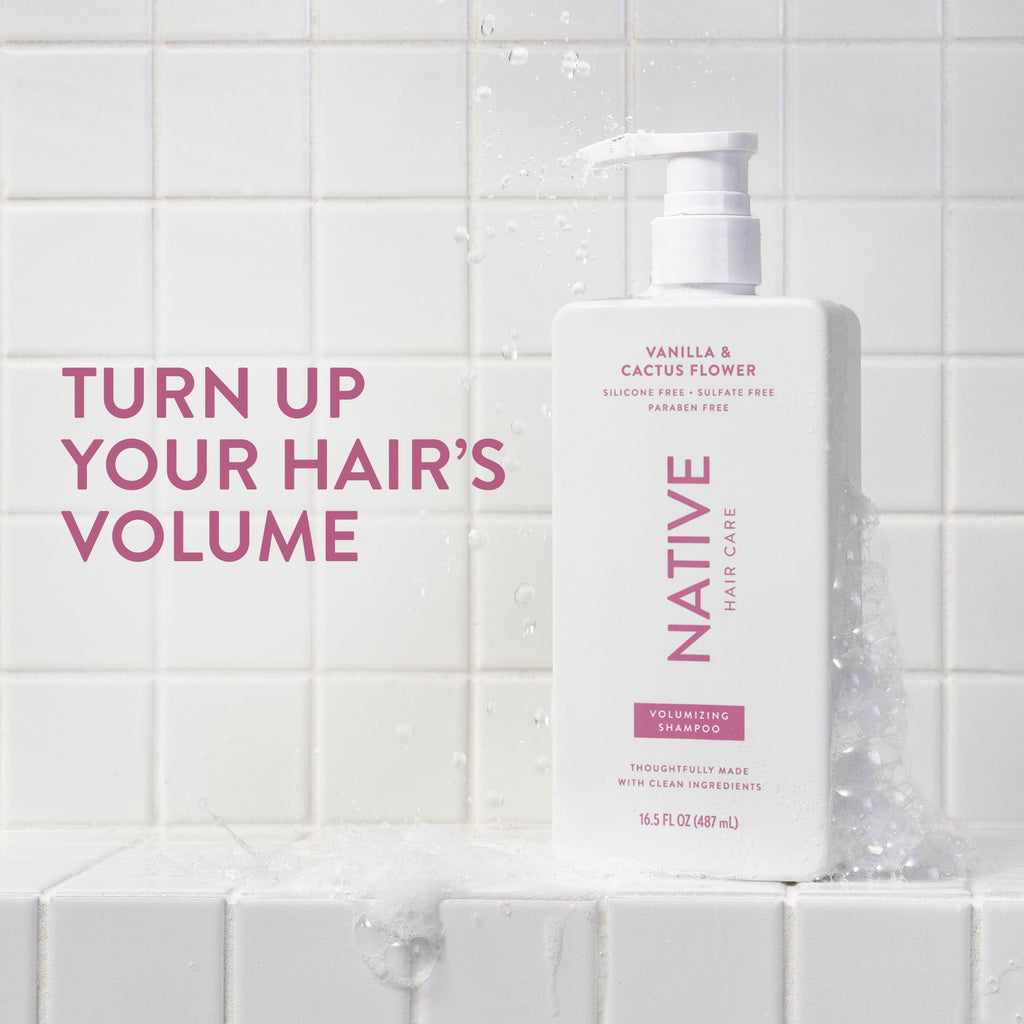 Native Vanilla & Cactus Flower 2-in-1 Shampoo & Conditioner | Naturally Derived, Sulfate & Dye Free, 2-Pack