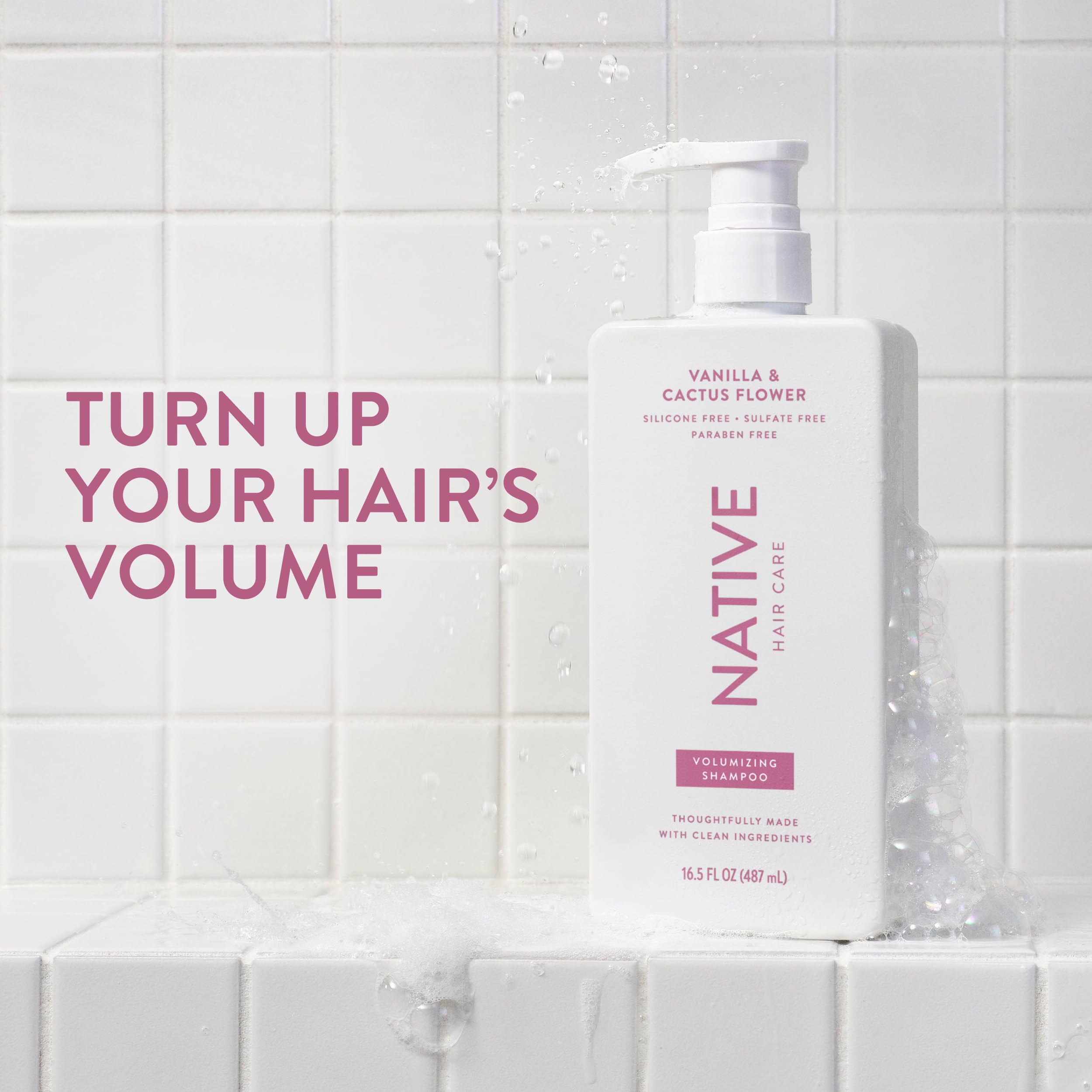 Native Vanilla & Cactus Flower 2-in-1 Shampoo & Conditioner | Naturally Derived, Sulfate & Dye Free, 2-Pack