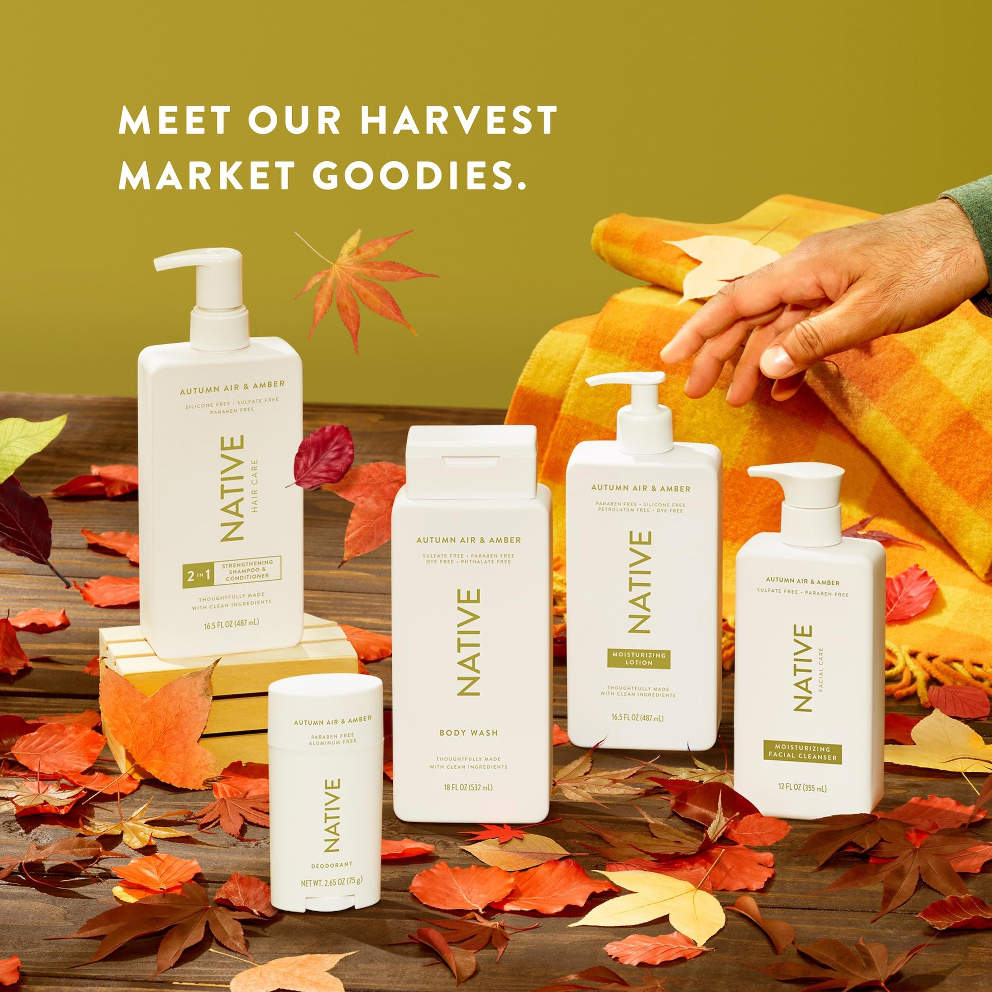 Native 2-in-1 Shampoo & Conditioner – Autumn Air & Amber | 16.5 oz 2-Pack