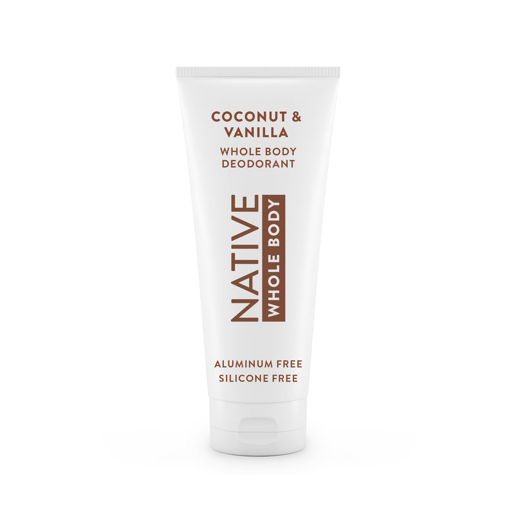 Native Whole Body Deodorant Cream – Aluminum-Free, 72-Hour Odor Protection | Coconut & Vanilla