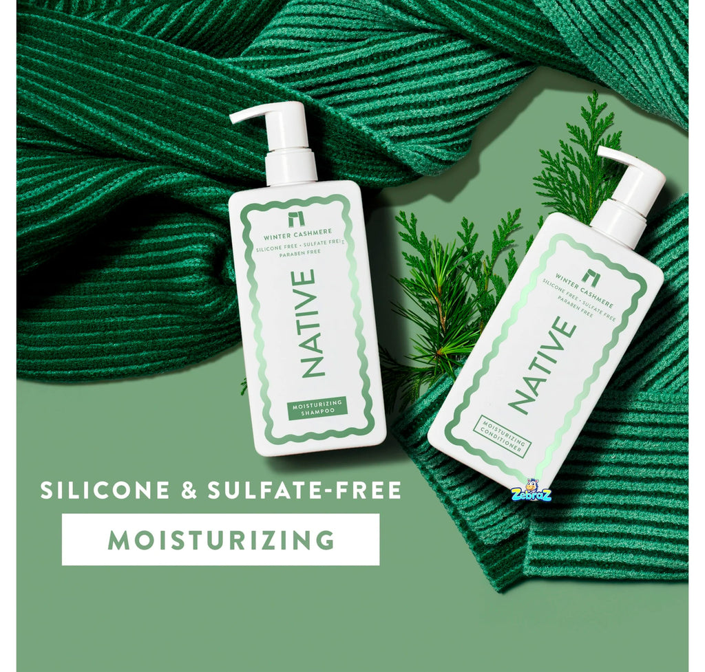 Native Winter Cashmere Shampoo & Conditioner Duo – 16.5 oz each, Sulfate/Silicone/Paraben-Free