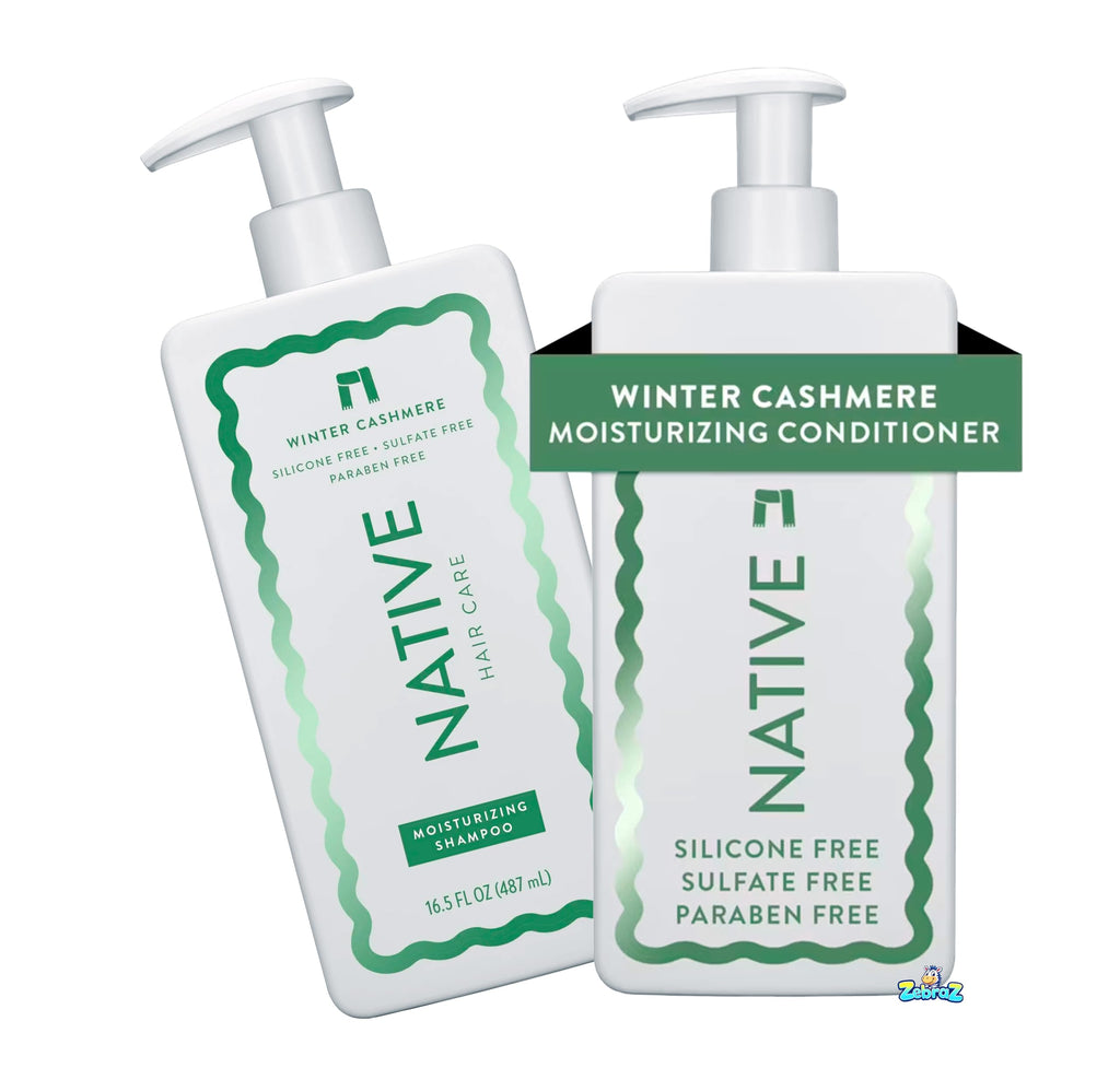 Native Winter Cashmere Shampoo & Conditioner Duo – 16.5 oz each, Sulfate/Silicone/Paraben-Free