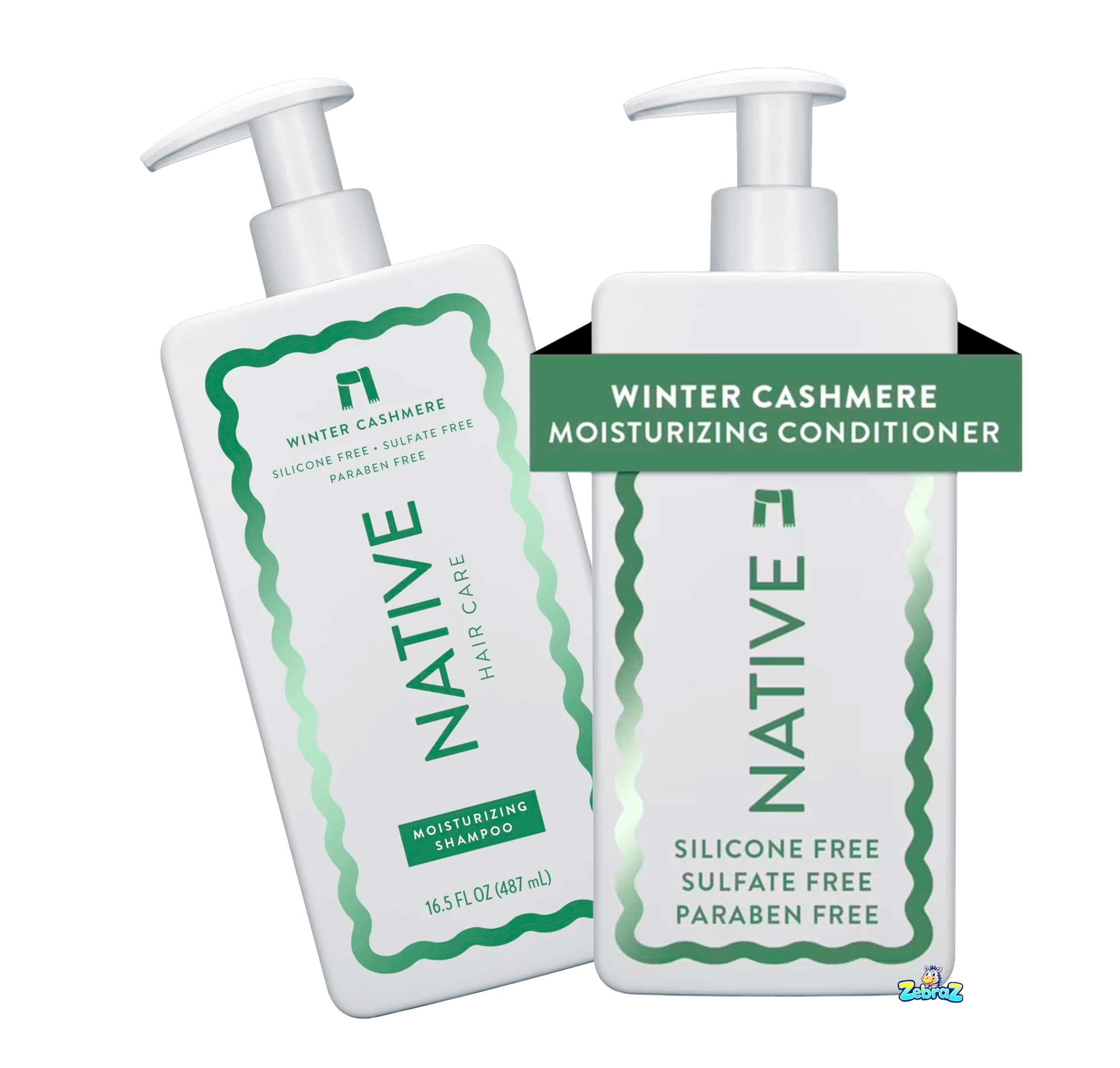 Native Winter Cashmere Shampoo & Conditioner Duo – 16.5 oz each, Sulfate/Silicone/Paraben-Free