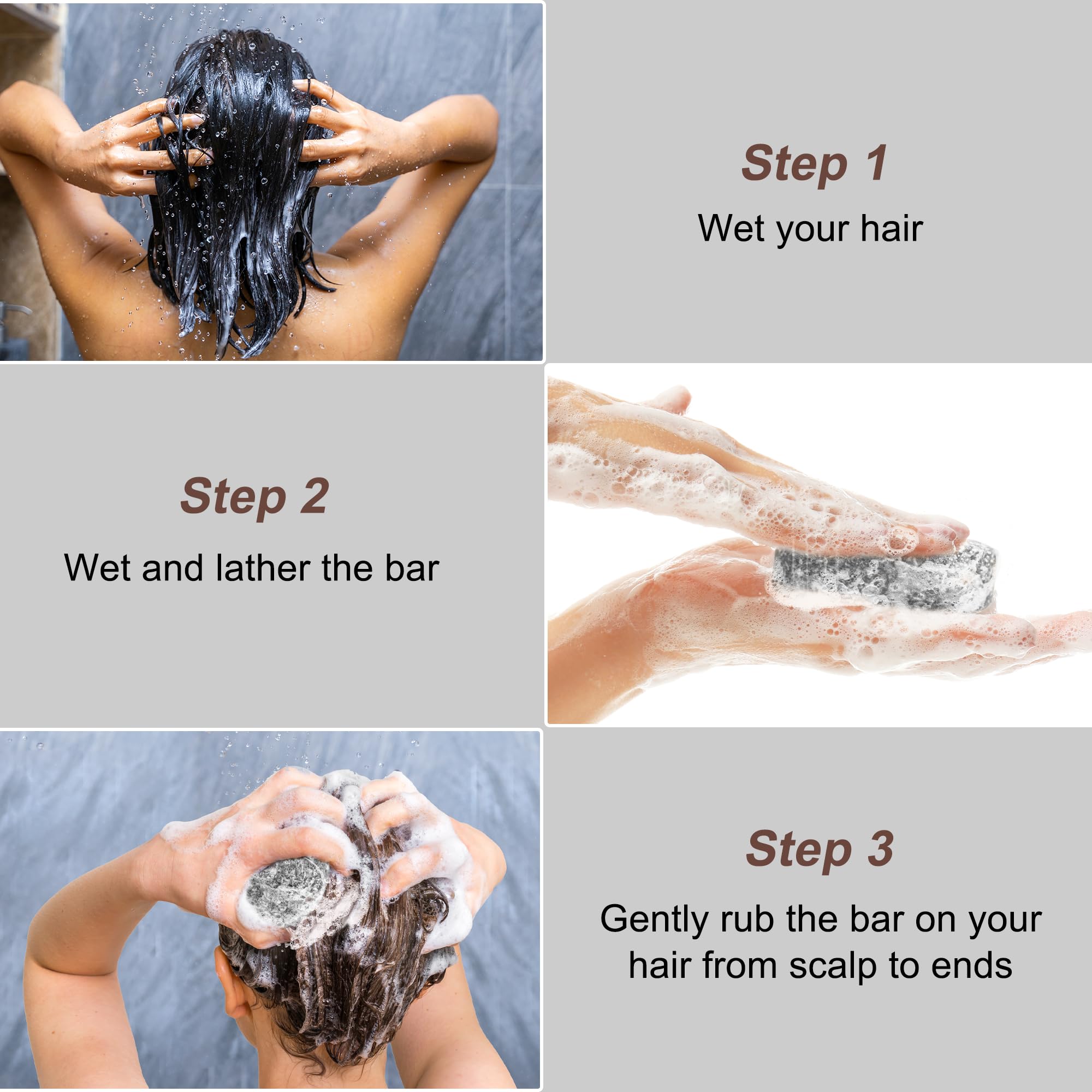 Natouch Natural Shampoo Bar for Treated, Damaged & Frizzy Hair