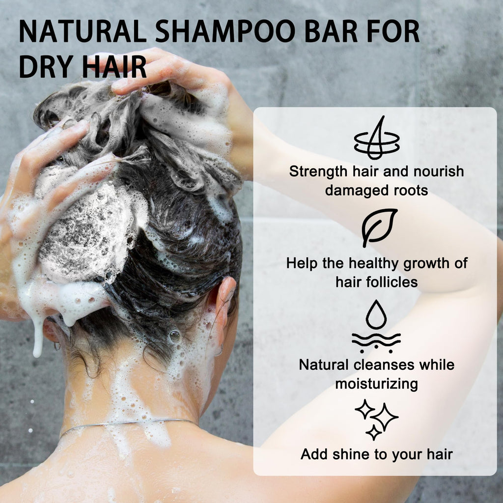 Natouch Natural Shampoo Bar for Treated, Damaged & Frizzy Hair