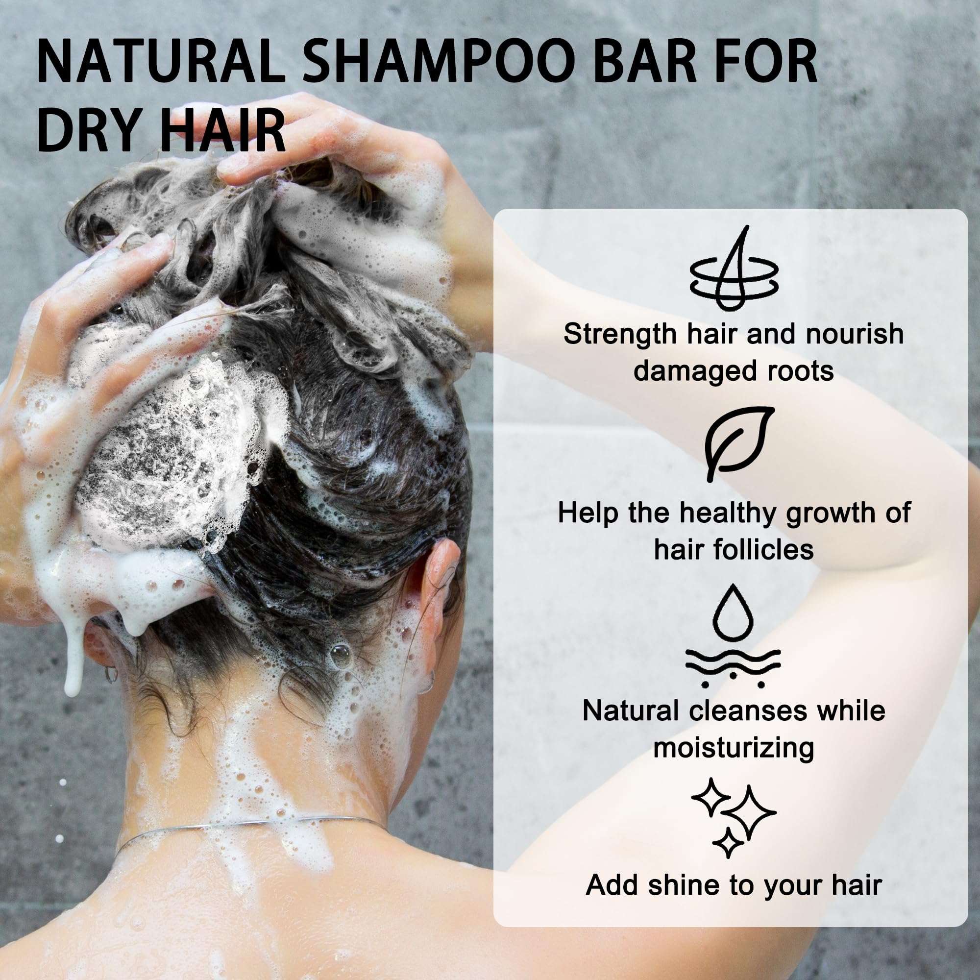 Natouch Natural Shampoo Bar for Treated, Damaged & Frizzy Hair