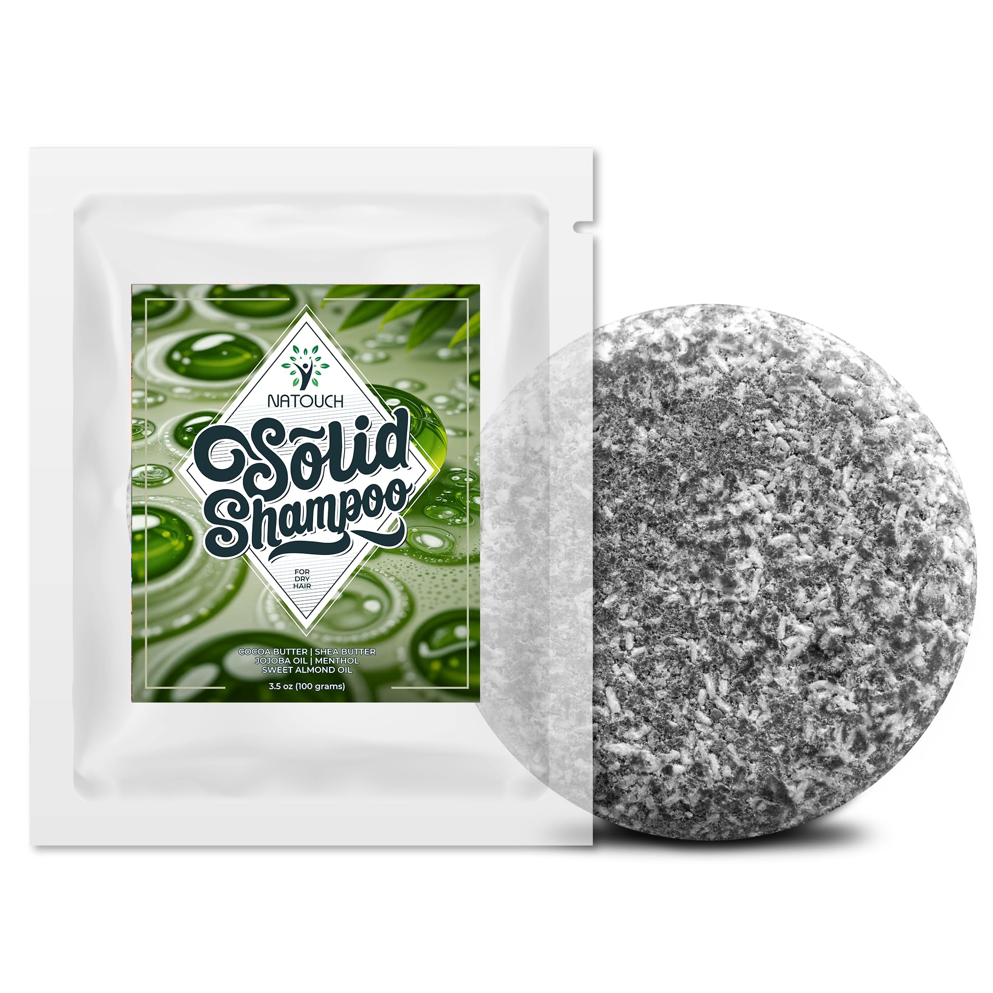 Natouch Natural Shampoo Bar for Treated, Damaged & Frizzy Hair