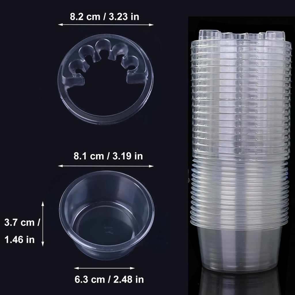 NATUMER Dip Foam Cups: 18 Dip Cups + 20 Cup Holders for Tattoo Cleaning