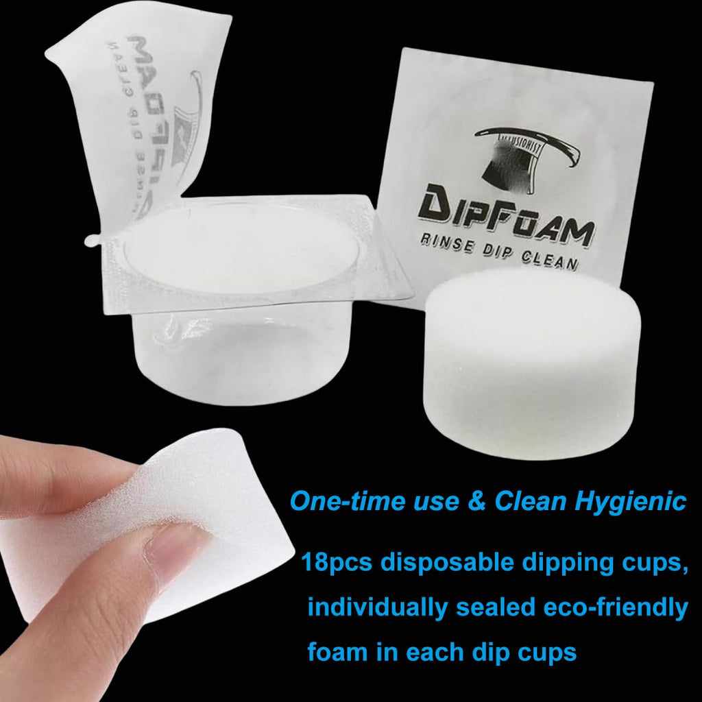 NATUMER Dip Foam Cups: 18 Dip Cups + 20 Cup Holders for Tattoo Cleaning