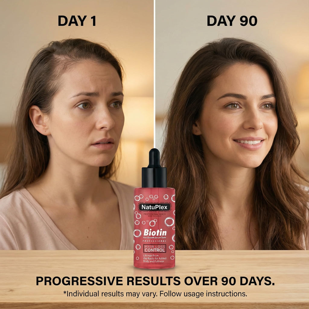 NatuPlex Biotin & Rosemary Hair Growth Serum – 3.38 Fl Oz for Thicker, Fuller Hair