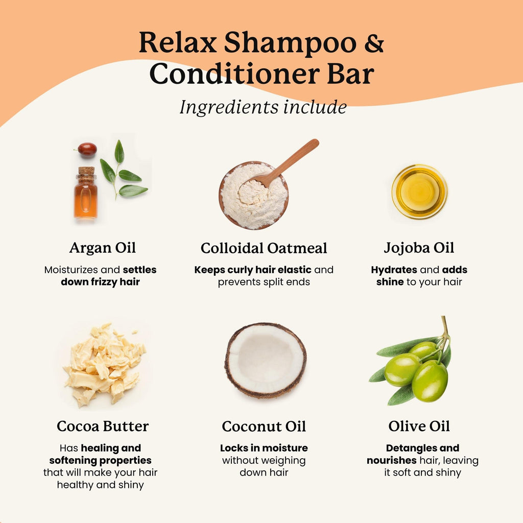 NATURÉL Relax Moisturizing Shampoo & Conditioner Set – Argan Oil & Colloidal Oatmeal | Vegan, Made in USA