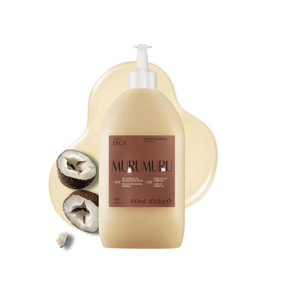 Natura Ekos Murumuru Restoring Shampoo Refill – Cleanse & Moisturize Hair (300ml) | Vegan