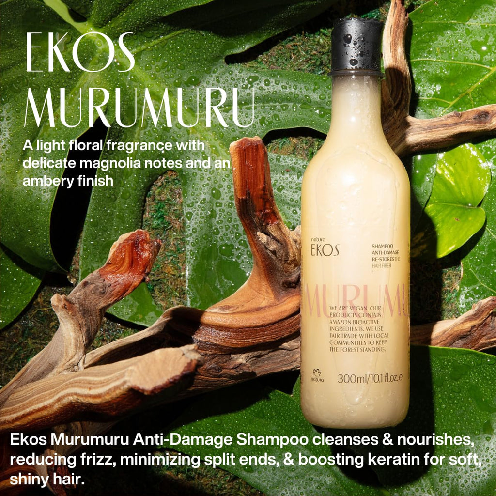 Natura Ekos Murumuru Restoring Shampoo Refill – Cleanse & Moisturize Hair (300ml) | Vegan