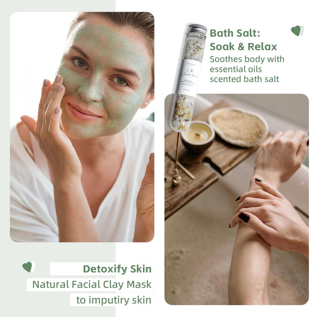 Natural Amor Los Angeles Christmas Spa Gifts for Women & Men – 6-Piece Self-Care Box