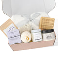 Natural Amor Los Angeles 8-Piece Spa Gift Set with Blanket — Lavender Body Butter, Soap & Candle