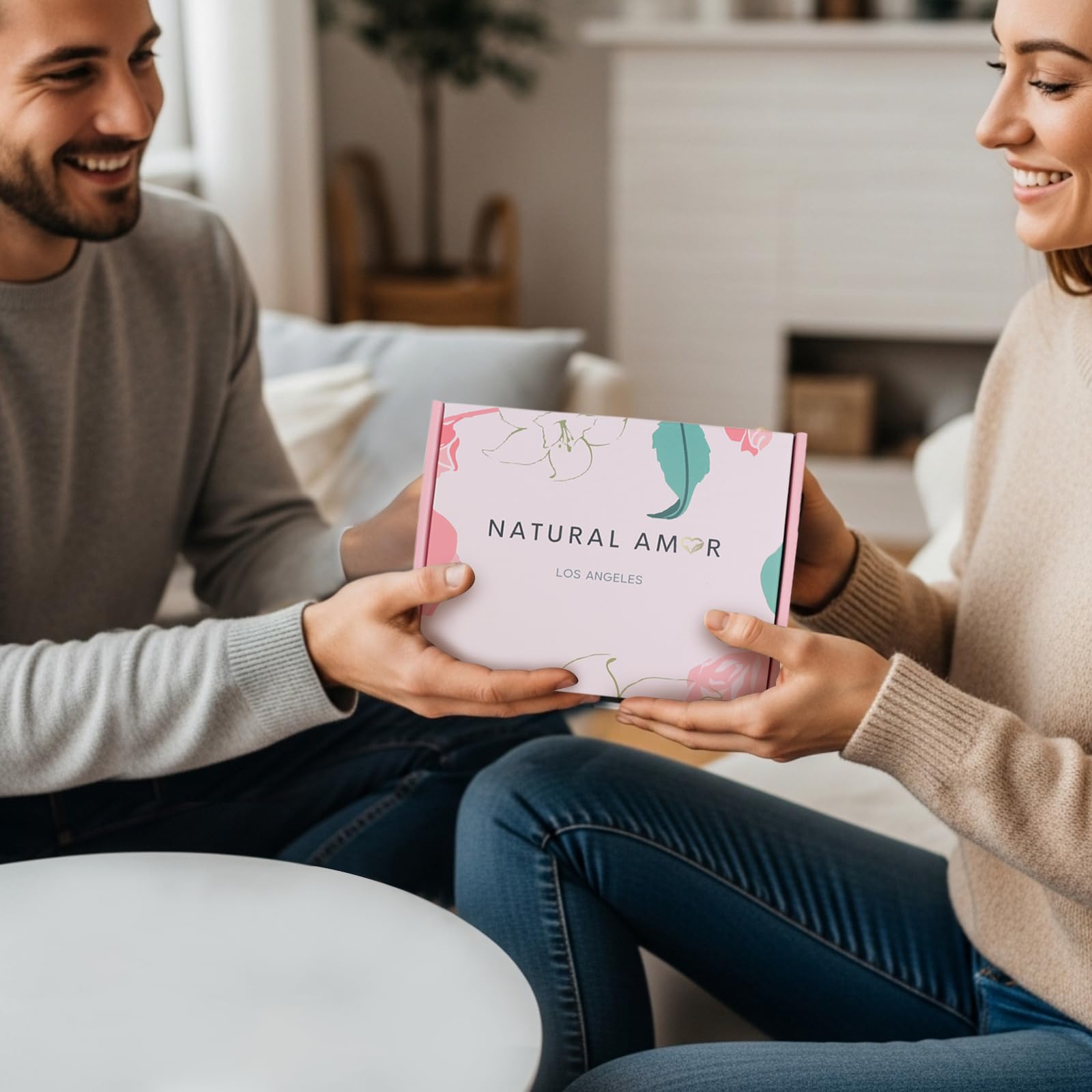 Natural Amor Los Angeles Lavender Spa Gifts for Women – 7pc Self-Care Box