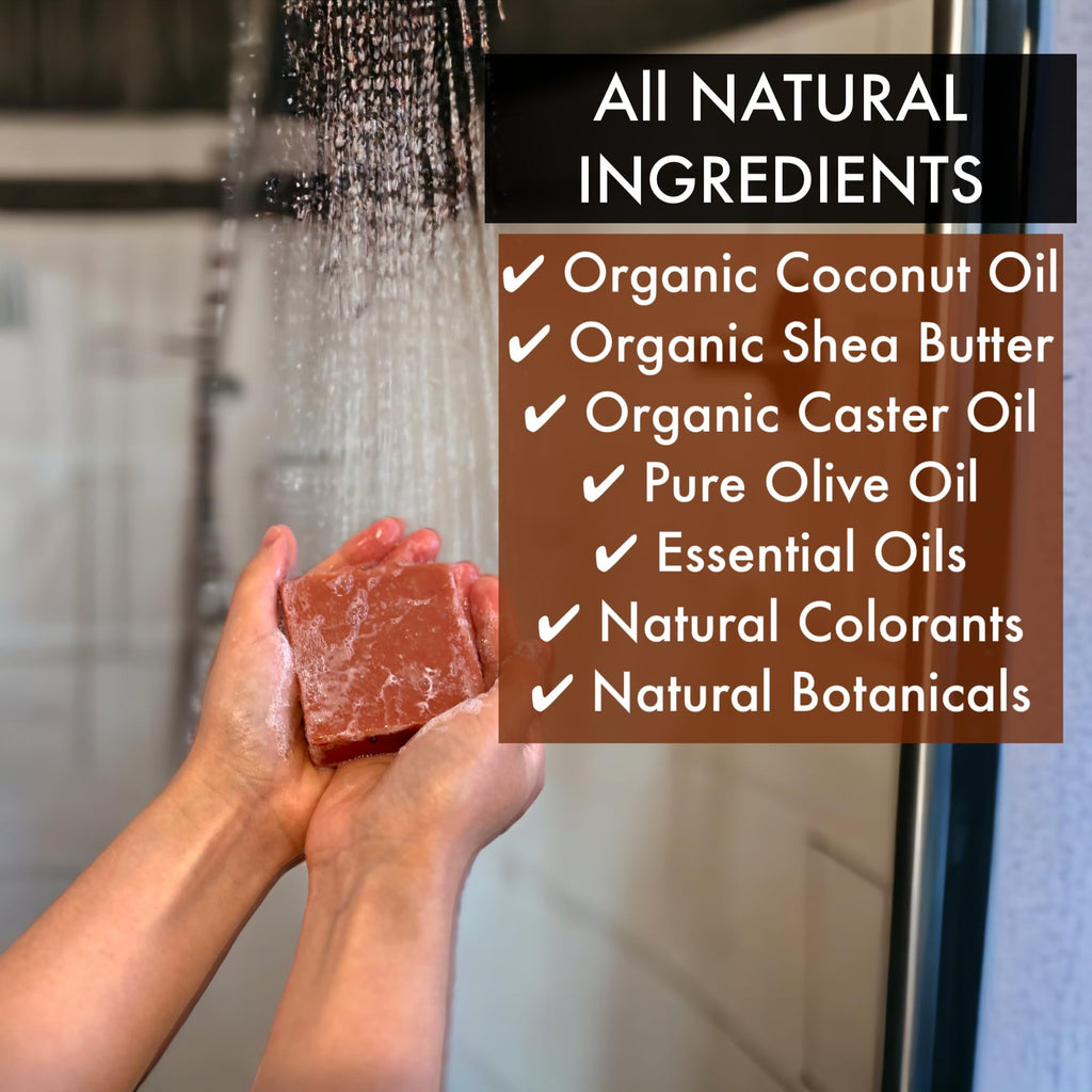 Natural Amor Los Angeles Organic Handmade Soap Bar Set (4 Pack) – Cold Process Gift for Women
