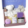 Natural Amor Los Angeles Lavender Spa Gifts for Women – 7pc Self-Care Box
