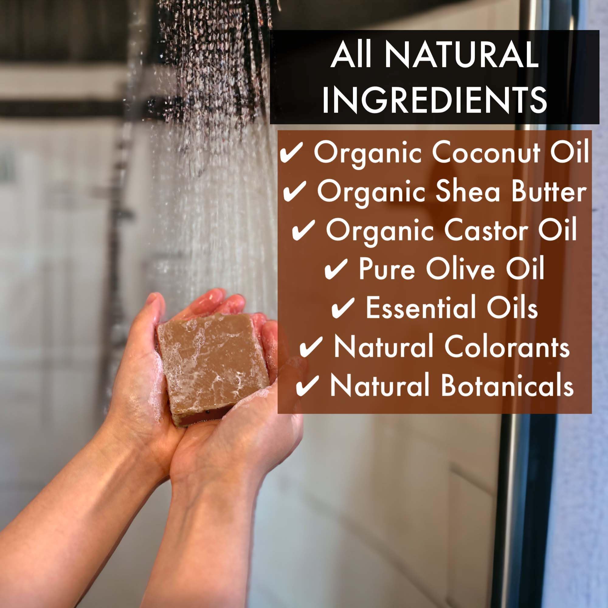 Natural Amor Handmade Rose Geranium Soap – Cold Process Bar with Rose Clay & Essential Oils | 2 Pack, 4.3 oz Each