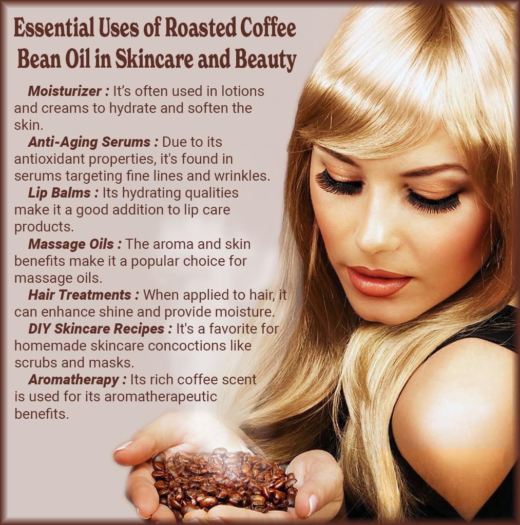 Natural Born Oils Roasted Coffee Bean Oil – 4oz Organic Cold-Pressed & Antioxidant-Rich