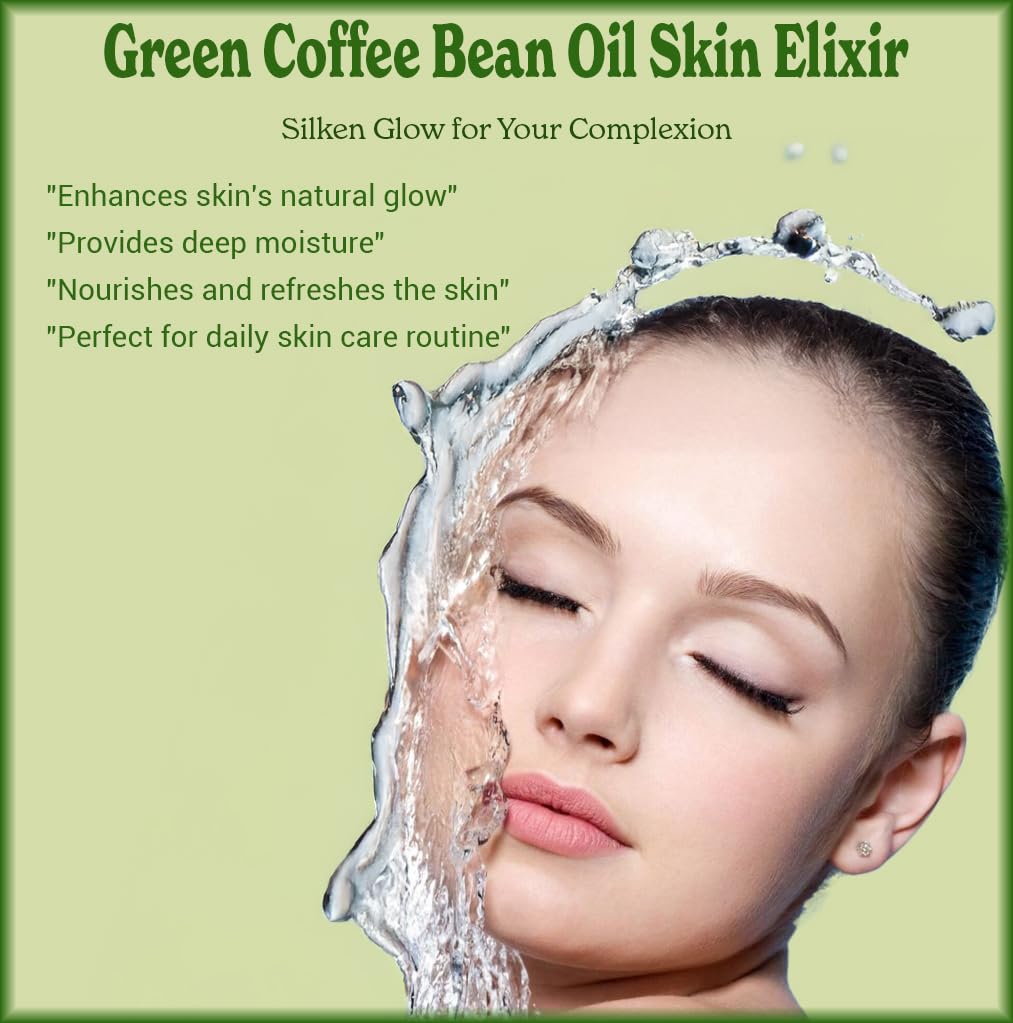 Natural Born Oils Green Coffee Bean Oil – Organic, Cold-Pressed, 8oz