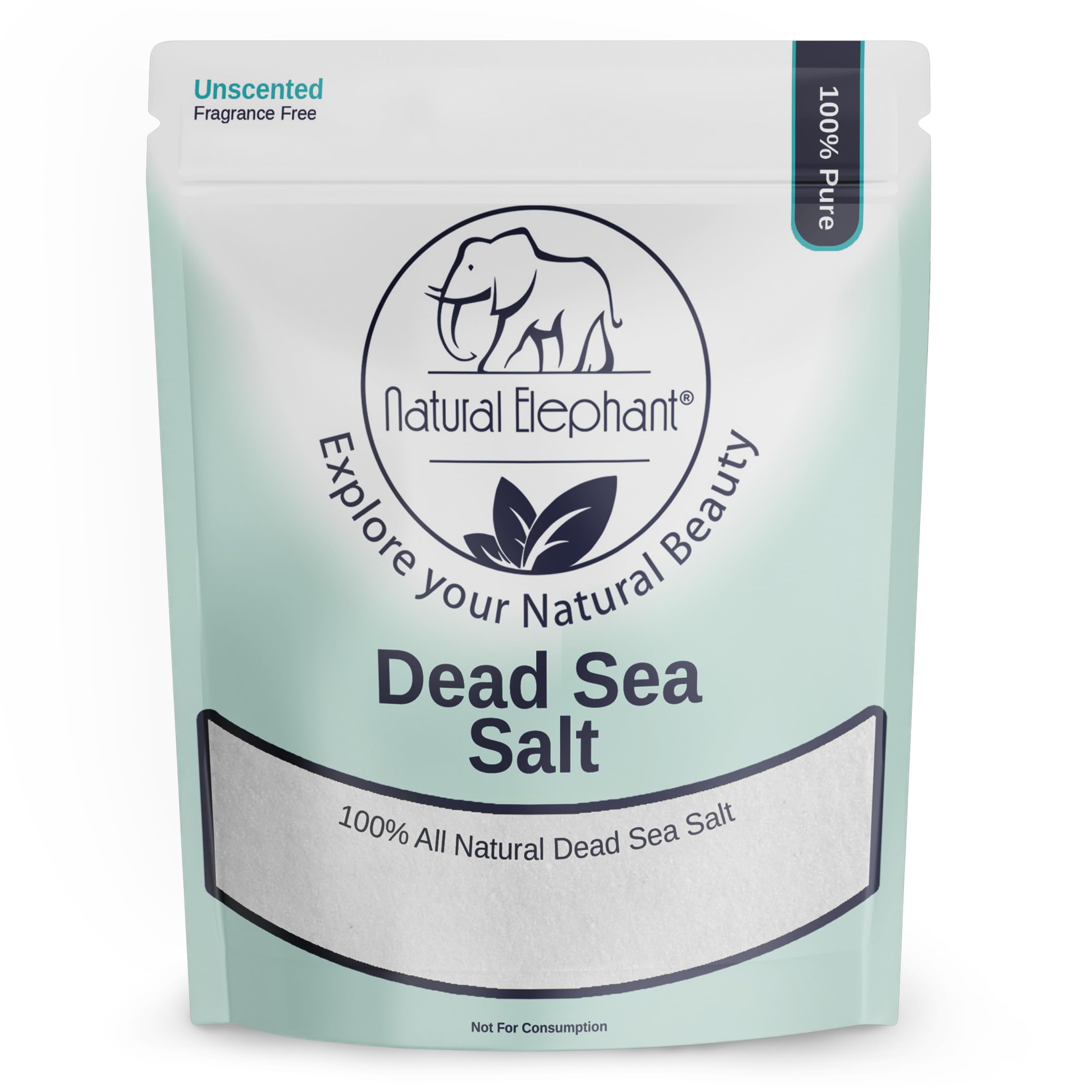 Natural Elephant Dead Sea Salt for Soaking & Bathing | 19 lb Fine-Grain Bulk Bag | 100% Natural & Pure