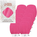 Natural Elephant Hammam Glove – Face & Body Exfoliator, Pink Tulip Pack 10