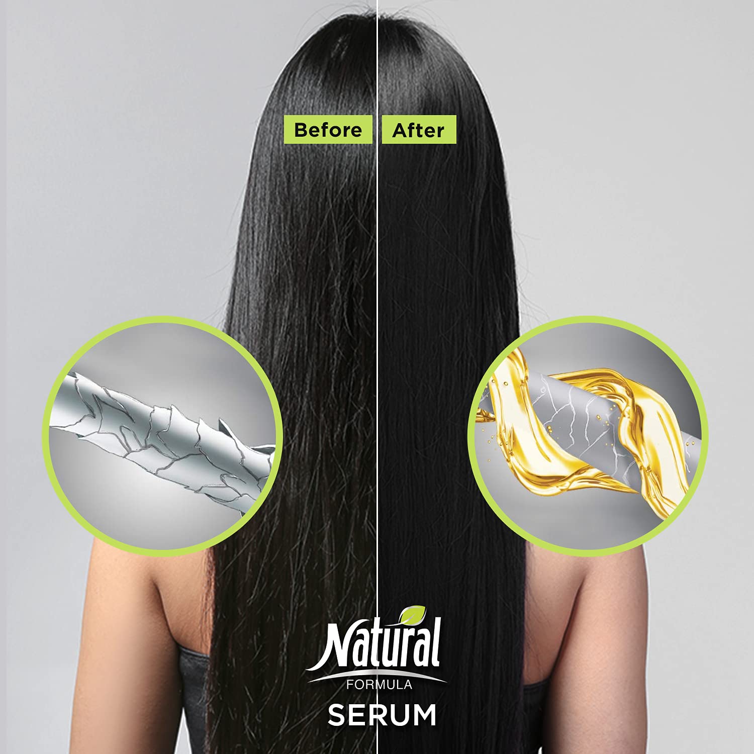 Natural FORMULA Keratin Intense Serum - Salt-Free Hair Repair (4.8 oz)