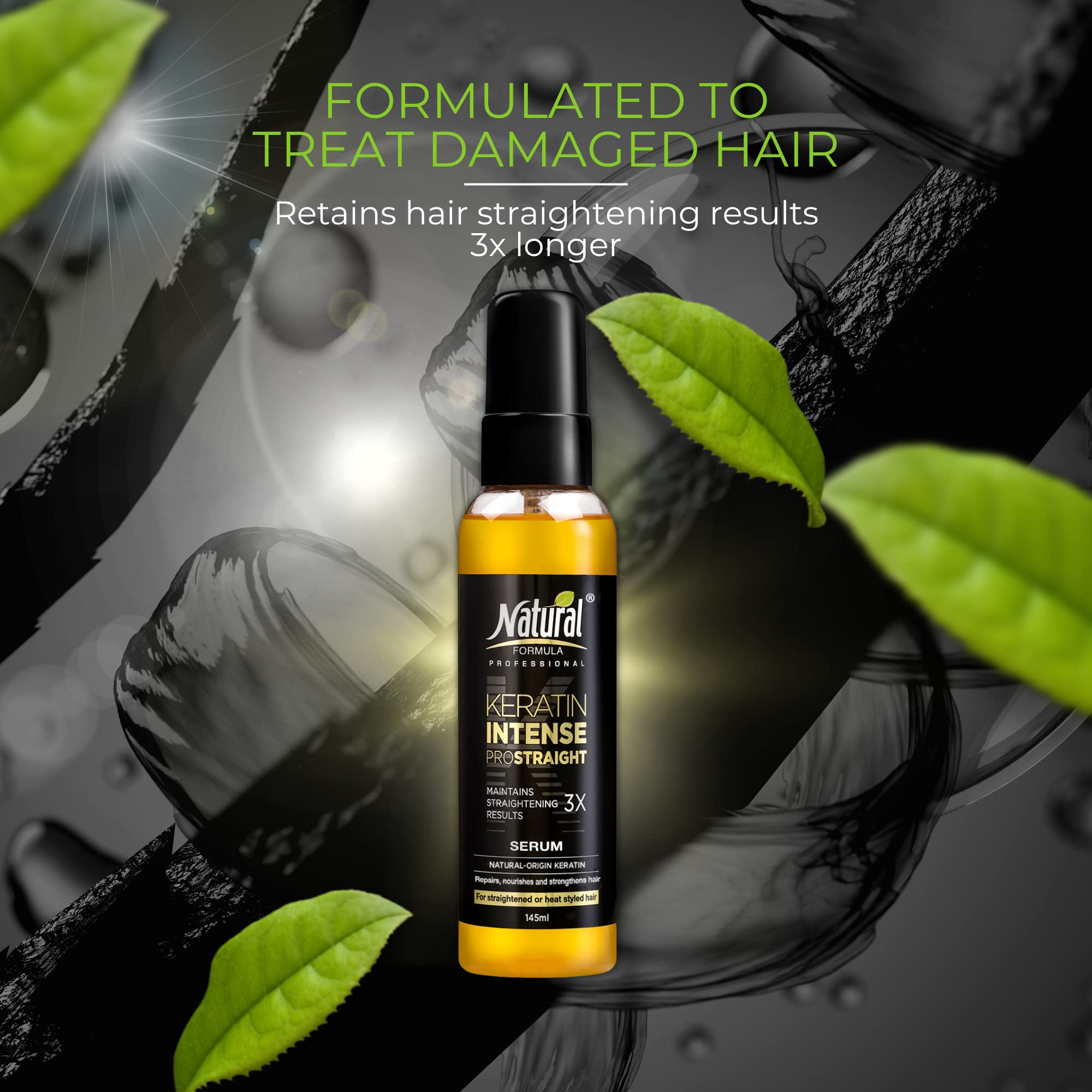 Natural FORMULA Keratin Intense Serum - Salt-Free Hair Repair (4.8 oz)