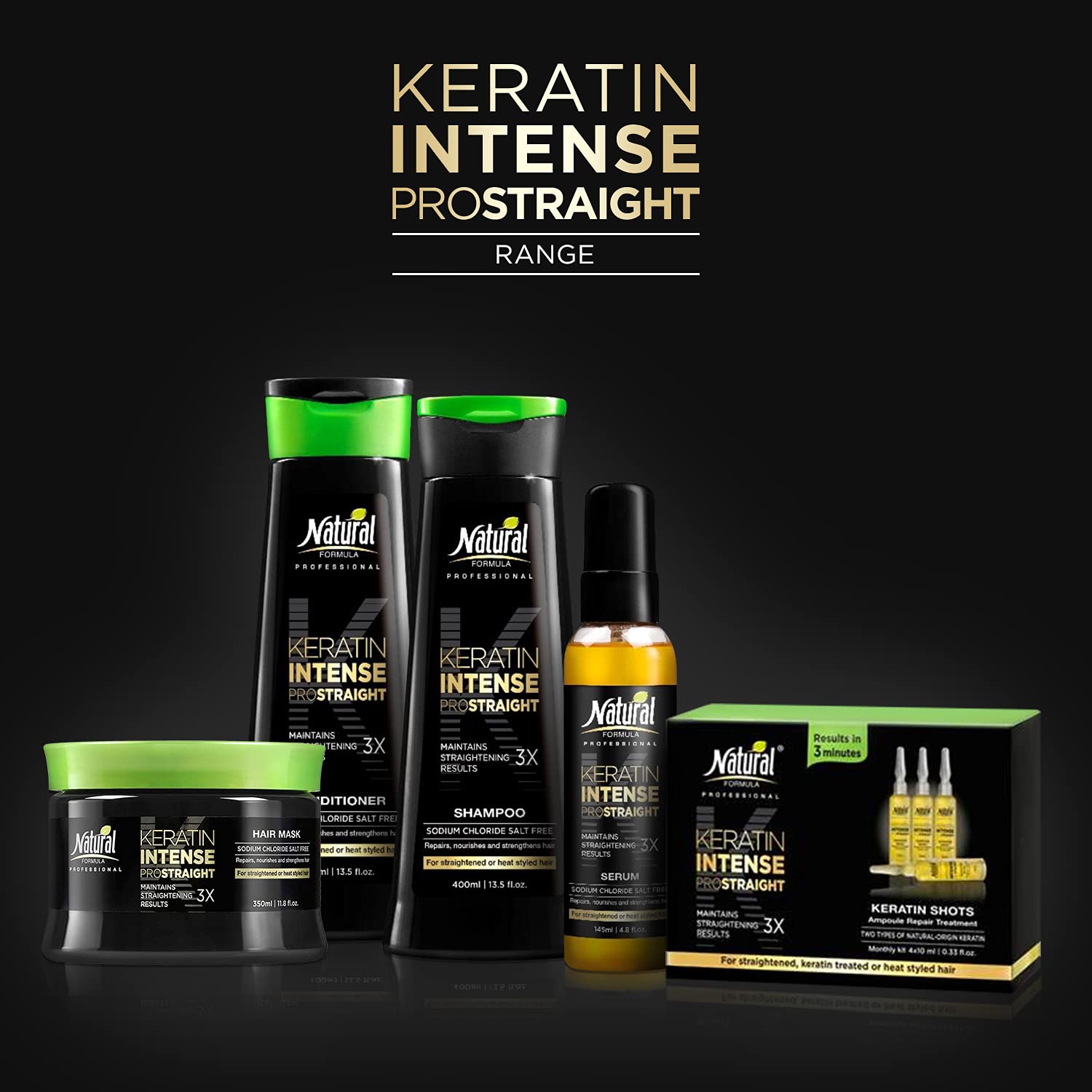 Natural FORMULA Keratin Intense Serum - Salt-Free Hair Repair (4.8 oz)