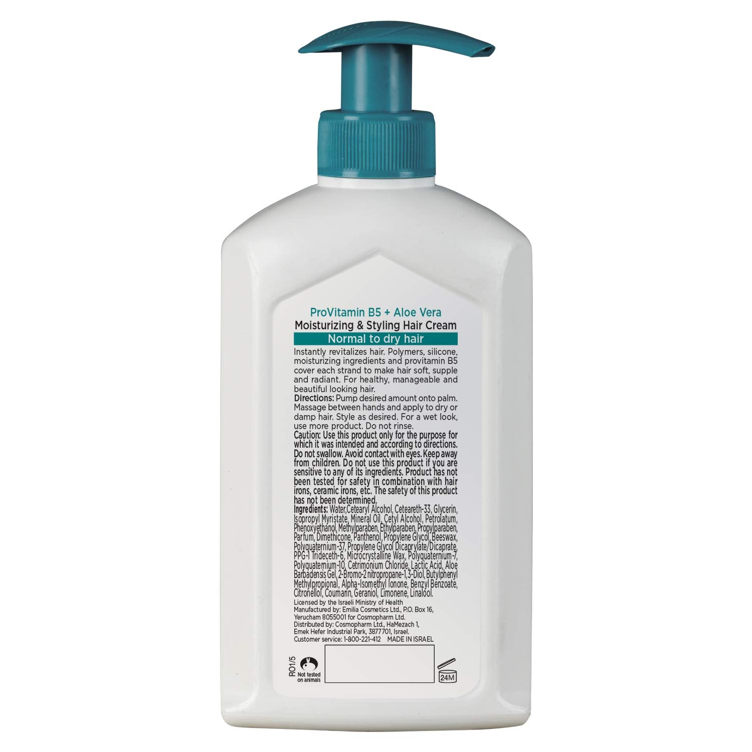 Natural Formula Moisturizing Hair Cream – Aloe Vera & Pro Vitamin B5, 13.5 fl oz for Normal to Dry Hair