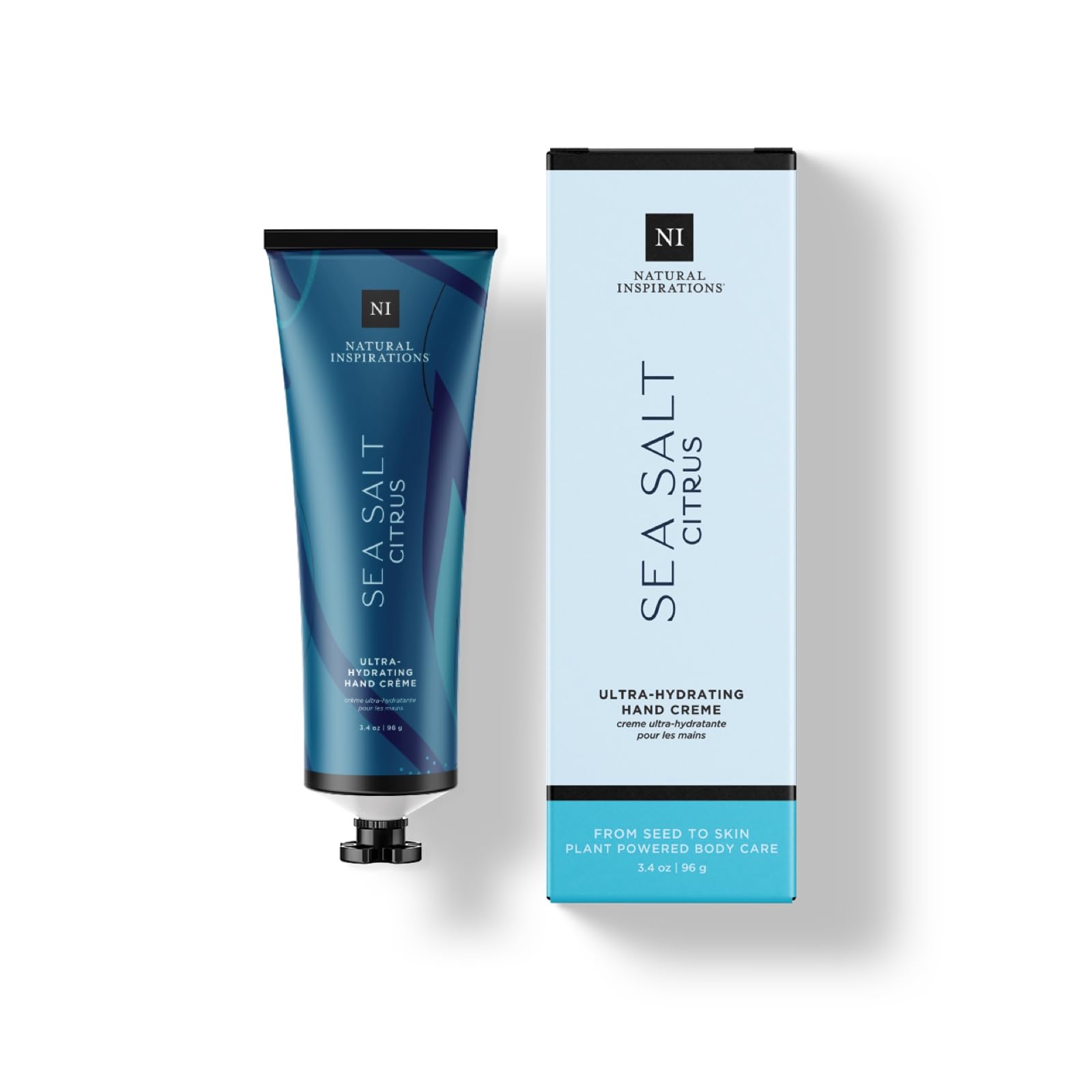Natural Inspirations Sea Salt Citrus Hand Creme 3.4oz – Ultra-Hydrating with ExSeed Antioxidant Complex
