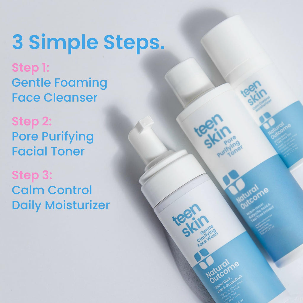 Natural Outcome Teen Skin Face Wash – Gentle Foaming Daily Cleanser for Teens (5 oz)