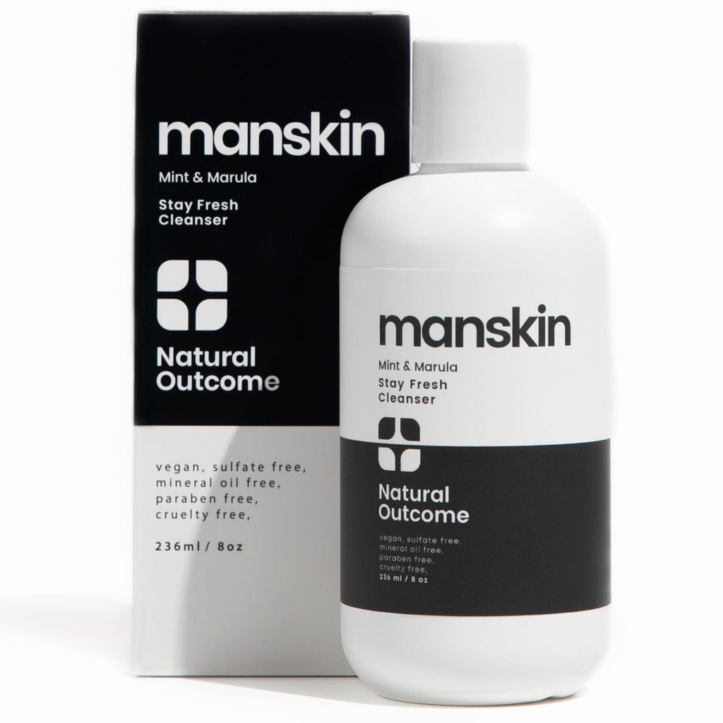 Natural Outcome Men's Face Wash Cleansing Gel with Mint and Marula Oil – Sulfate Free, 8 oz
