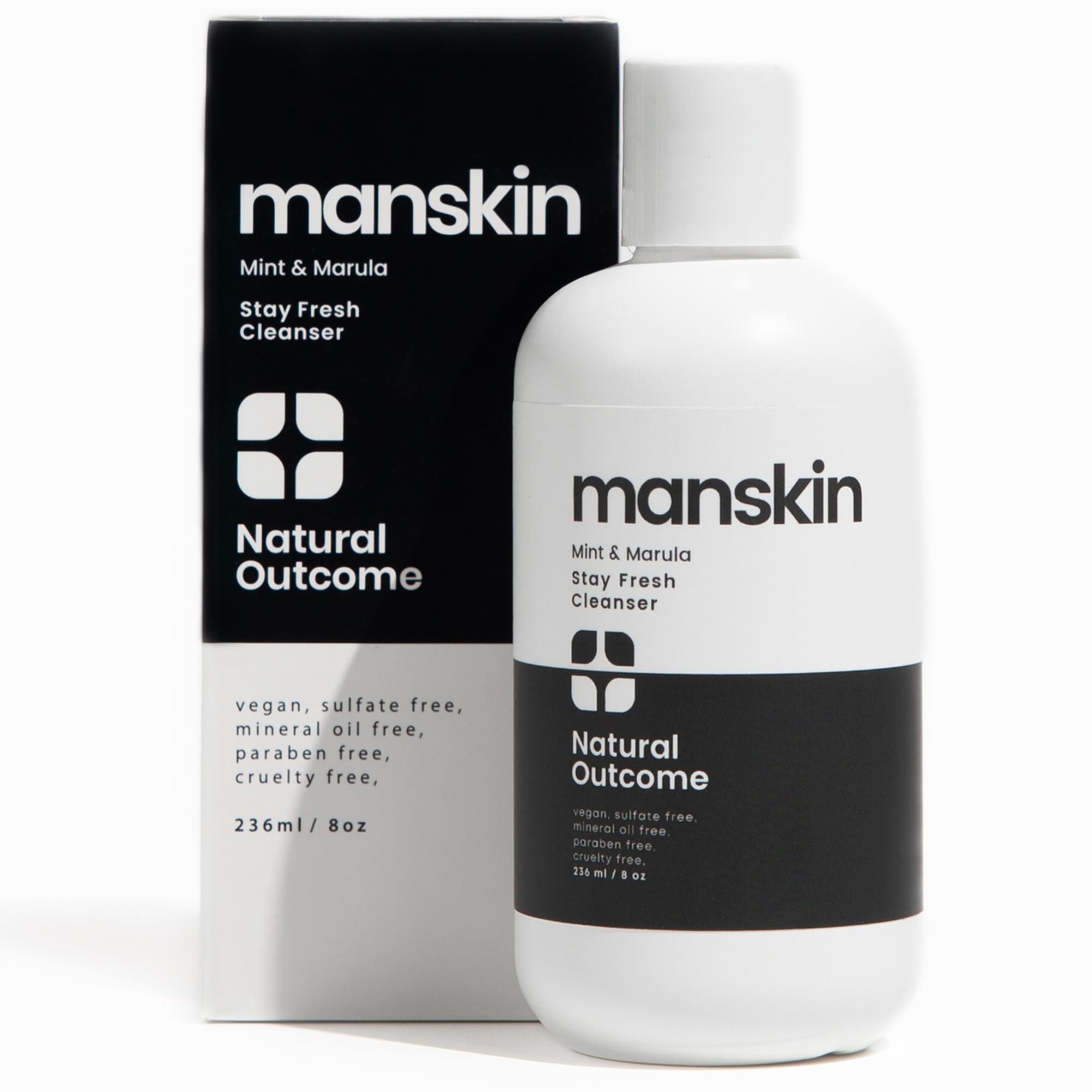 Natural Outcome Men's Face Wash Cleansing Gel with Mint and Marula Oil – Sulfate Free, 8 oz