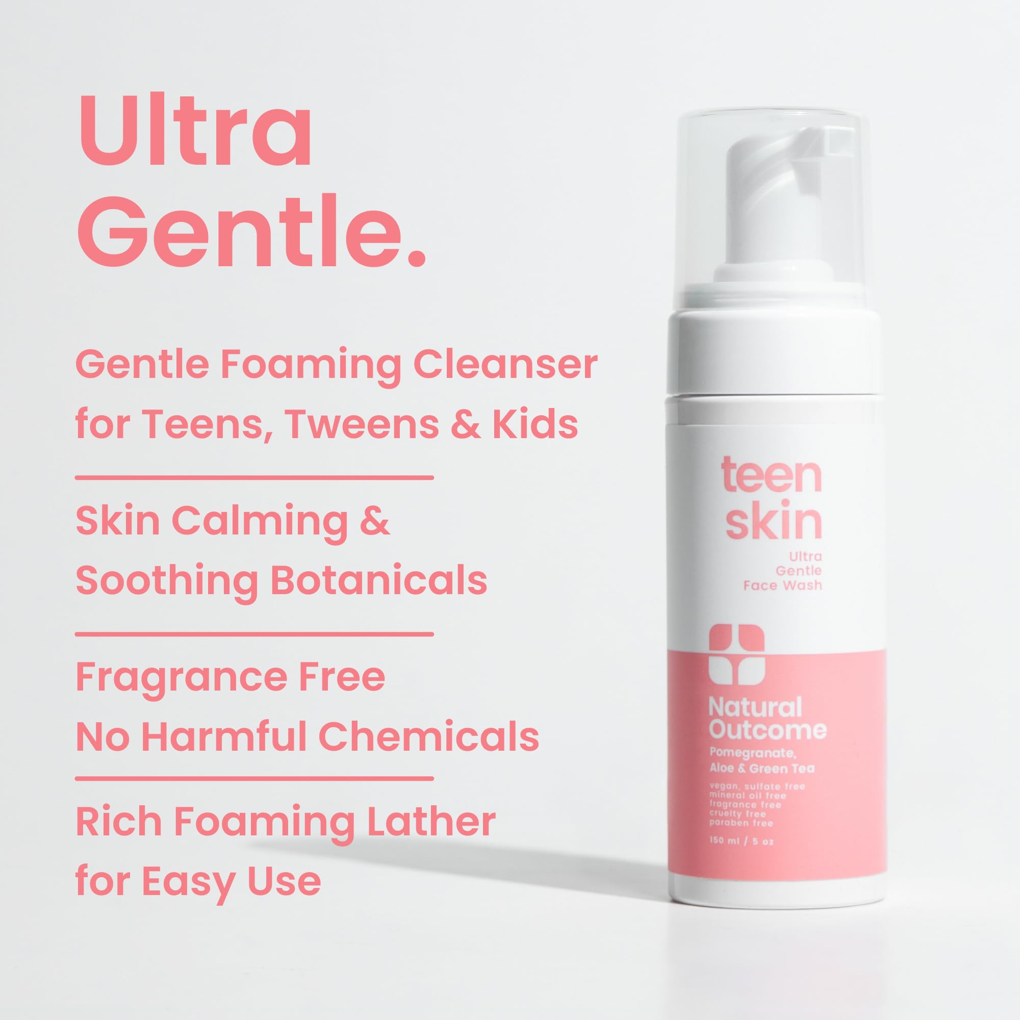 Natural Outcome Teen Skin Ultra Gentle Face Wash – 5 oz