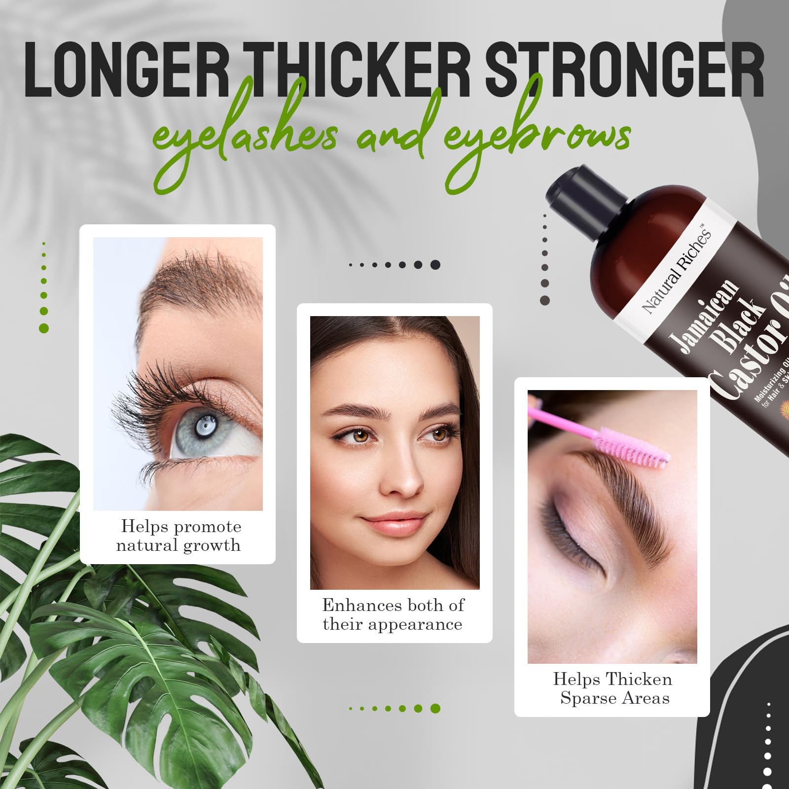 Natural Riches Jamaican Black Castor Oil – Organic Cold-Pressed, 16 oz for Hair, Skin, Lashes