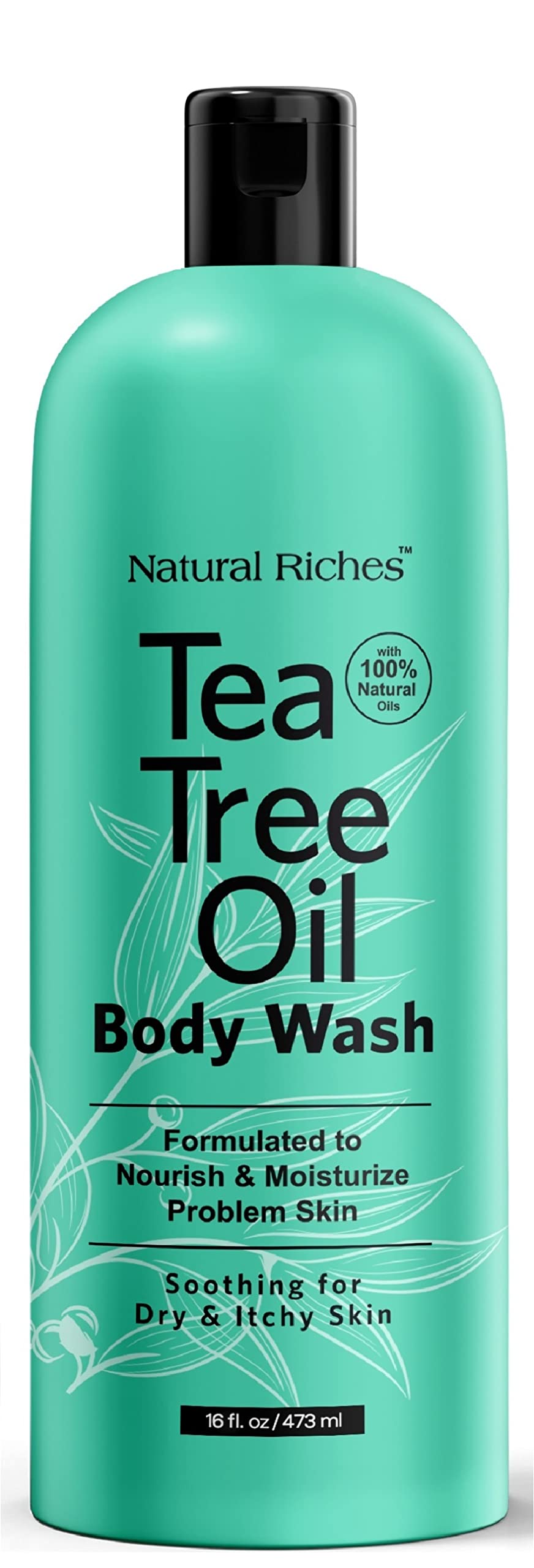 Natural Riches Tea Tree Body Wash for Men & Women – 16 oz, All Skin Types