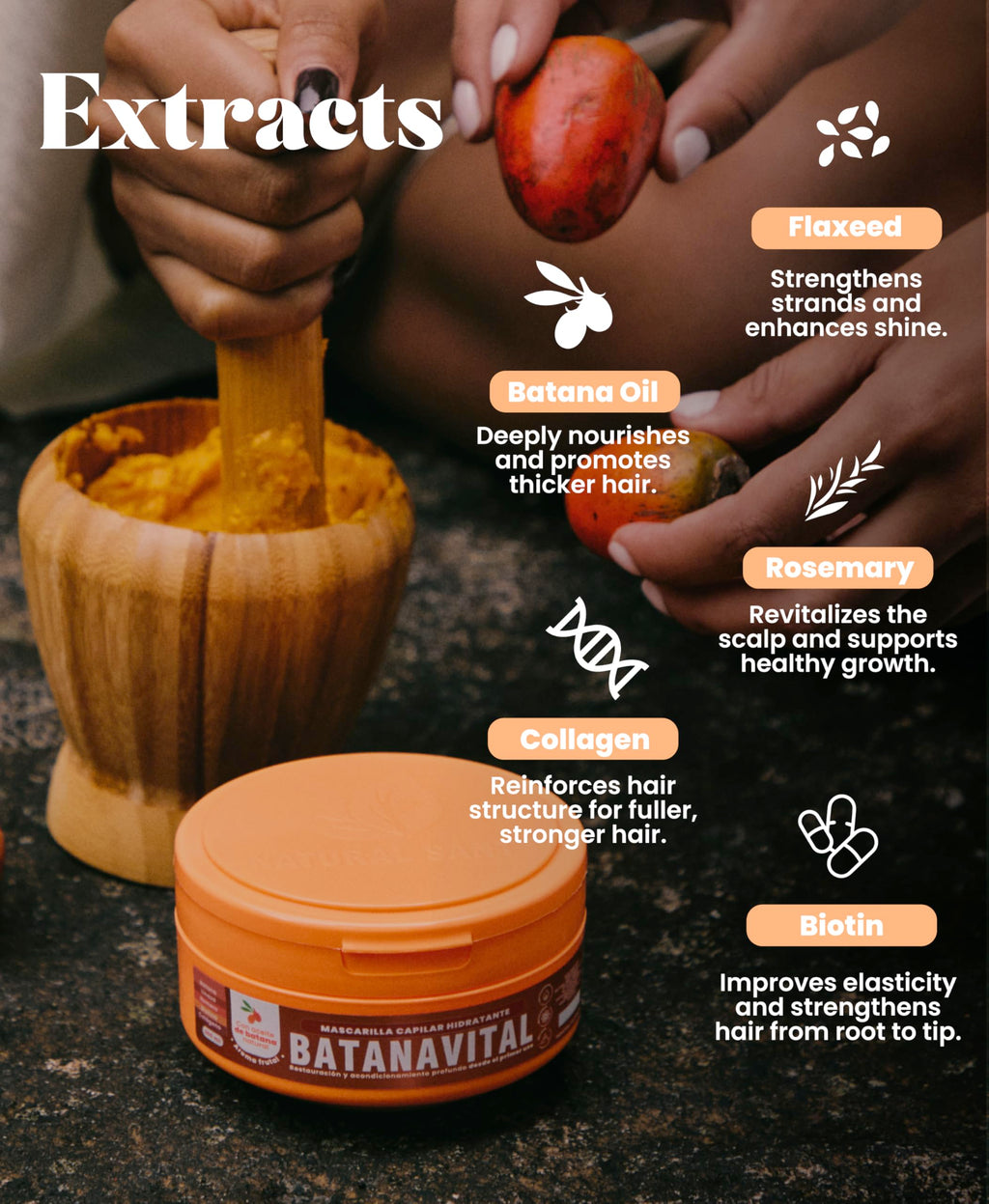 Batanavital Deep Hair Mask with Batana Oil – Deep Repair & Moisture (8.45 fl oz)