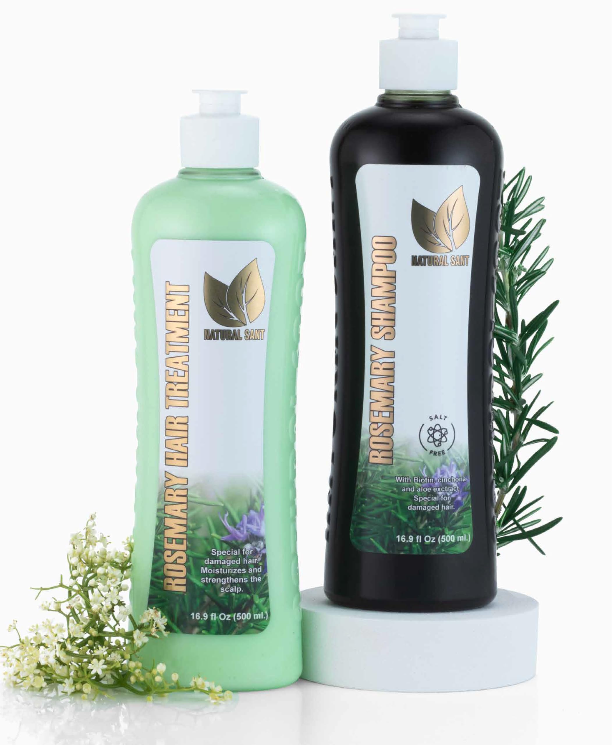 Natural sant Rosemary & Cinchona Shampoo & Conditioner Set – Sulfate-Free, Hydration & Scalp Support