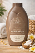 Natural Sense Shower Powder Brazilian Sun - 10 oz | Plant-Based Cornstarch Dusting Powder