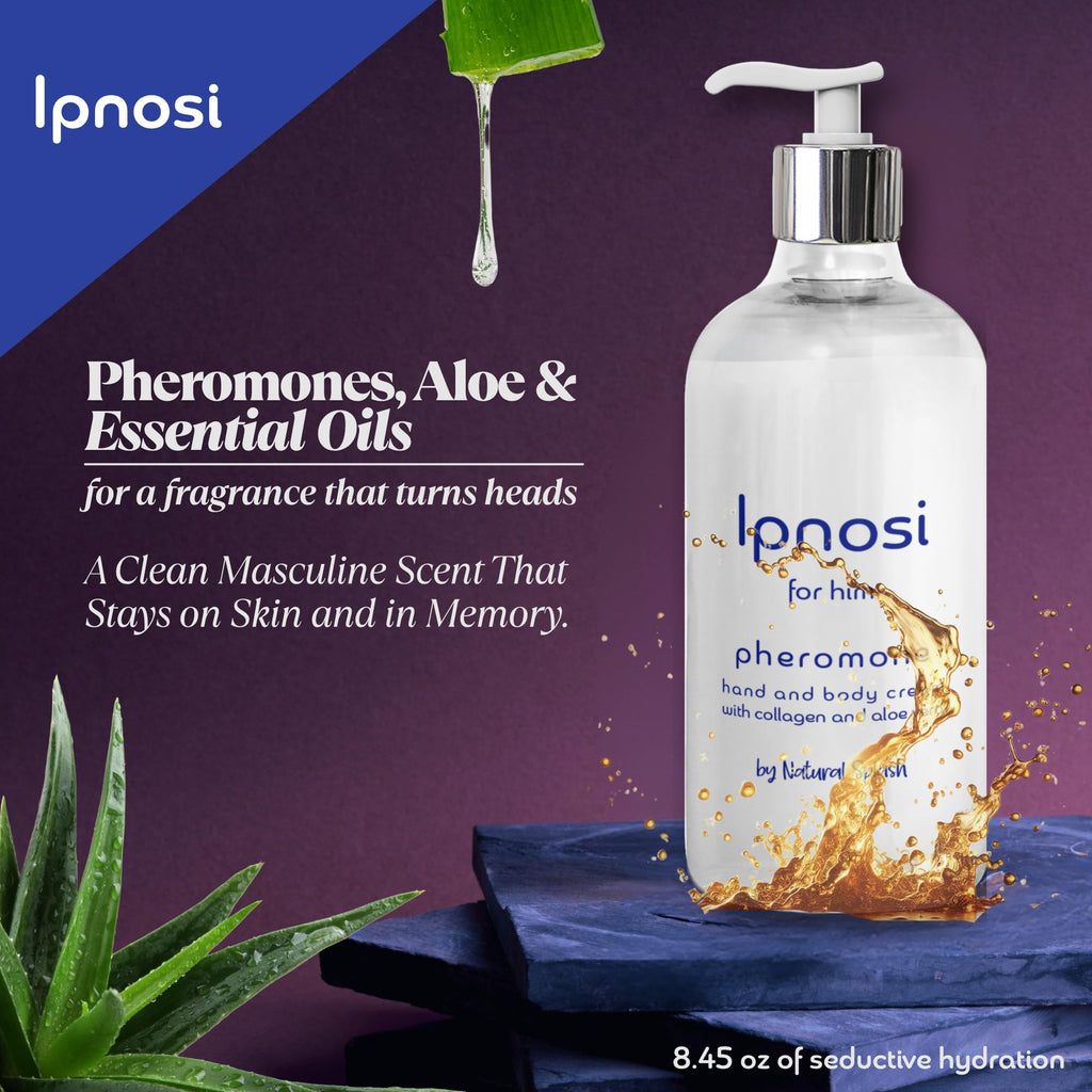 Natural Splash Ipnosi Pheromone Body Cream for Men – Hydrating, Fast-Absorbing Lotion, 8.45 oz