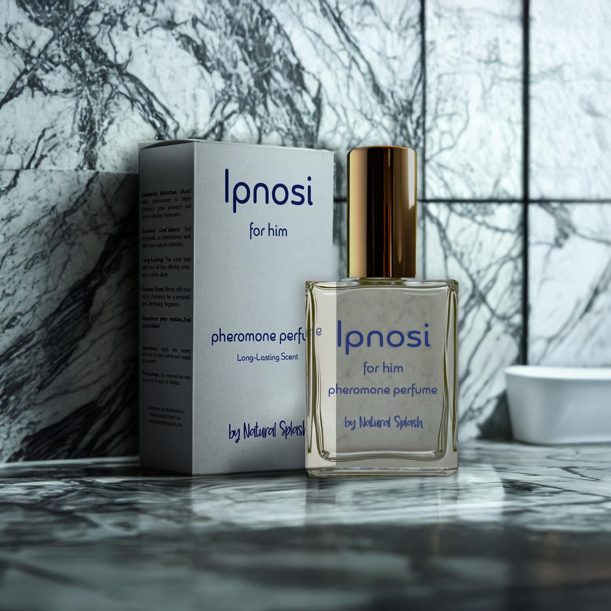 Natural Splash lpnosi For Him Pheromone Perfume – Long-Lasting Fragrance, Natural Essences, 1 fl oz