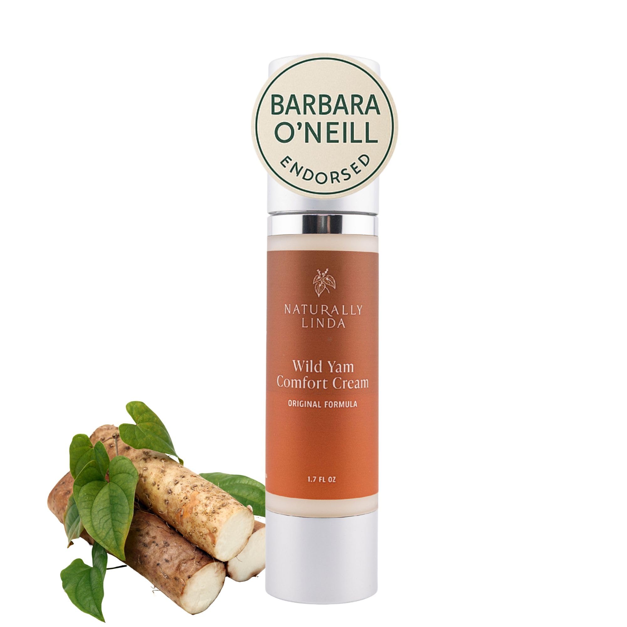 Naturally Linda Organic Wild Yam Cream for Hormone Comfort – Barbara O’Neill–Supported, 1.7 oz