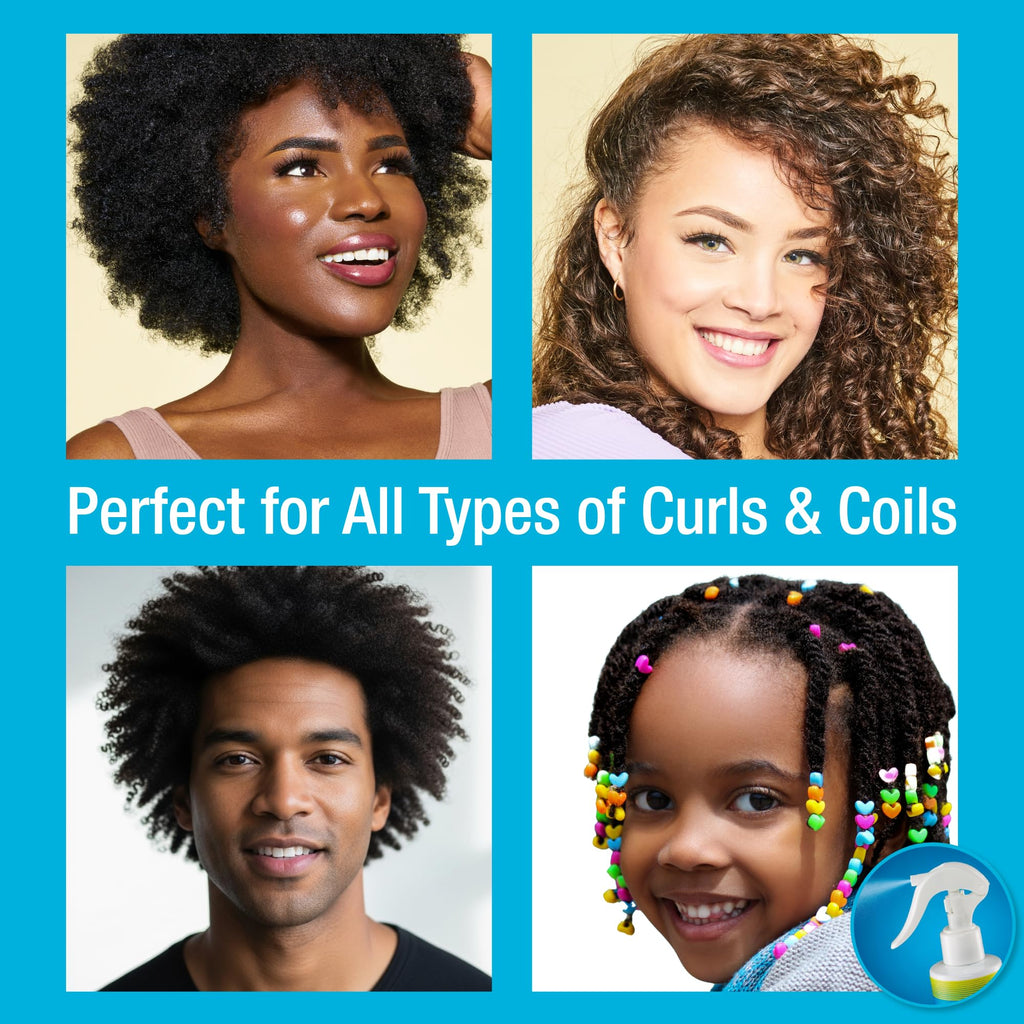Naturaz Curly Hair Detangler Spray – Paraben & Silicone Free, Vegan, Soy & Nut Free, 8 fl oz